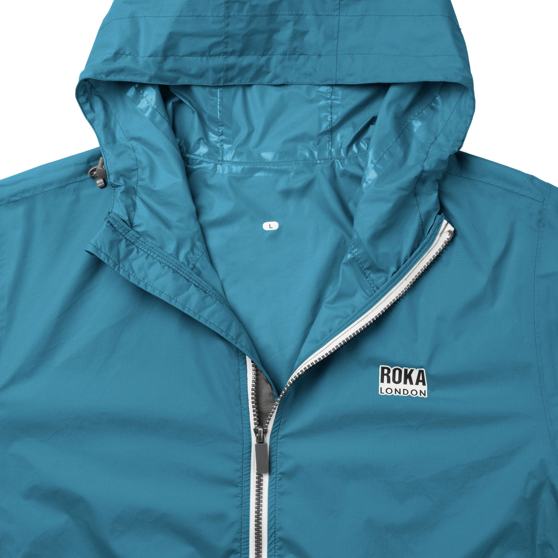 Holborn jacket teal recycled nylon ripstop