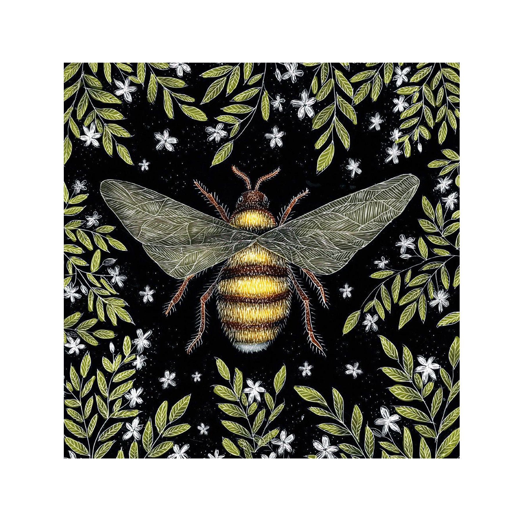 Honey bee greetings card
