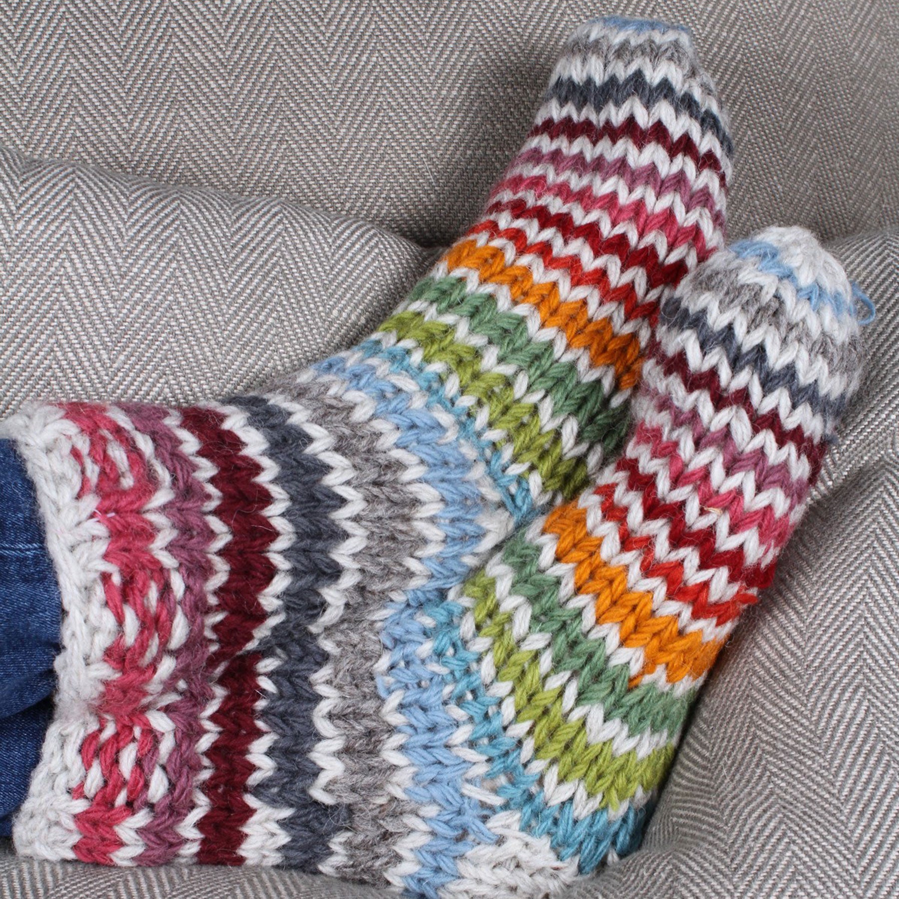 Hoxton stripe sofa socks