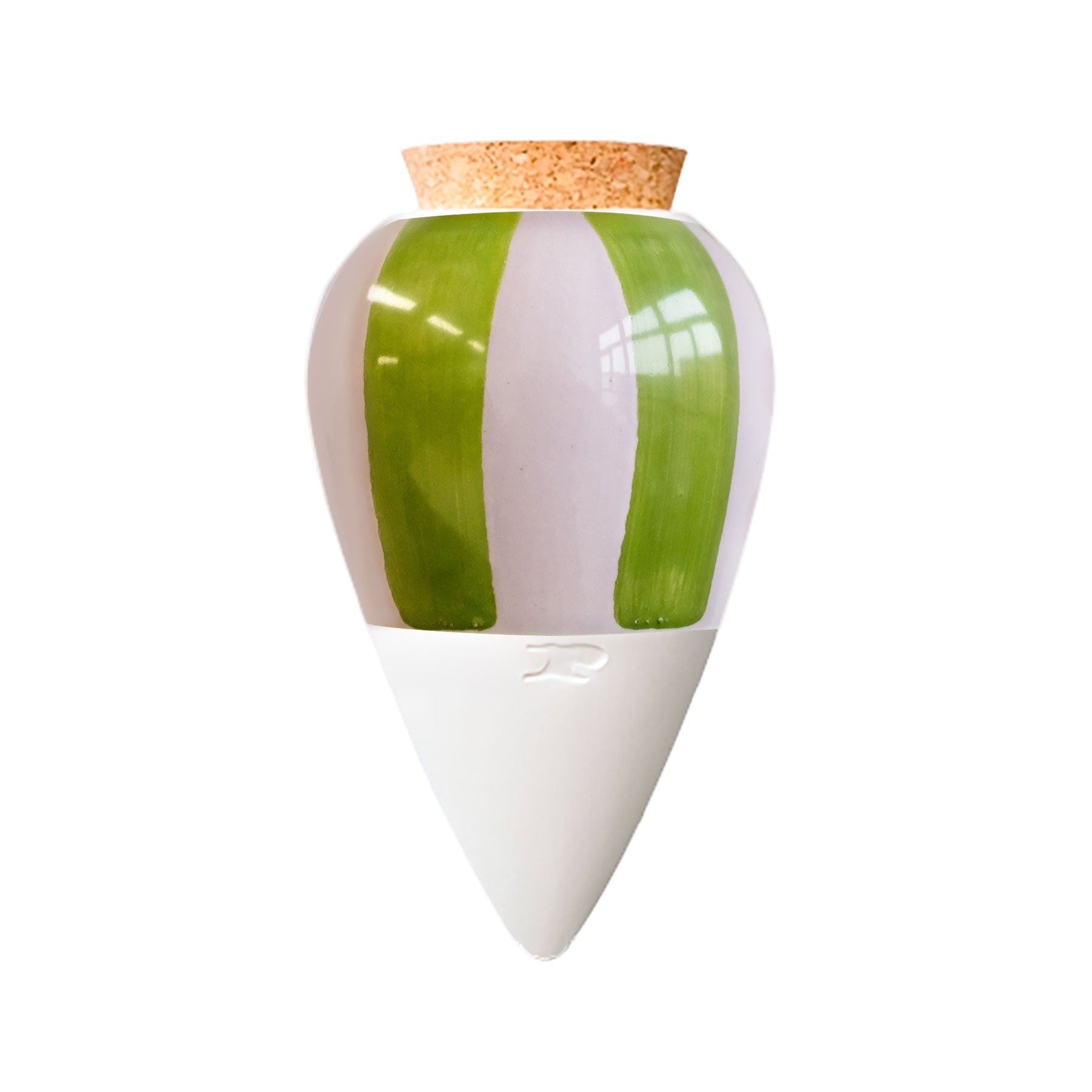 Hydrating olla green and lilac stripes