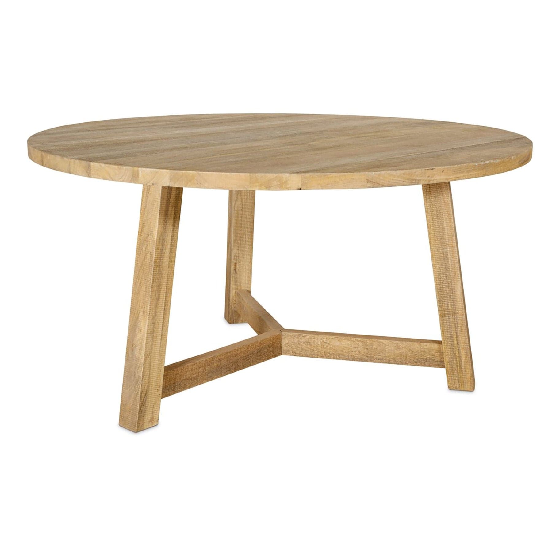 Indali mango wood round dining table  - natural