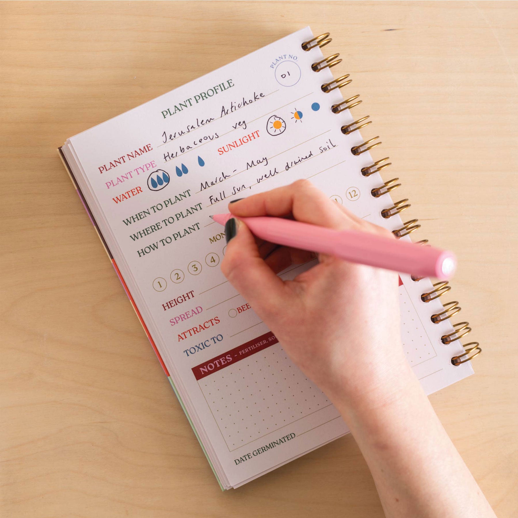 In bloom A5 gardeners journal