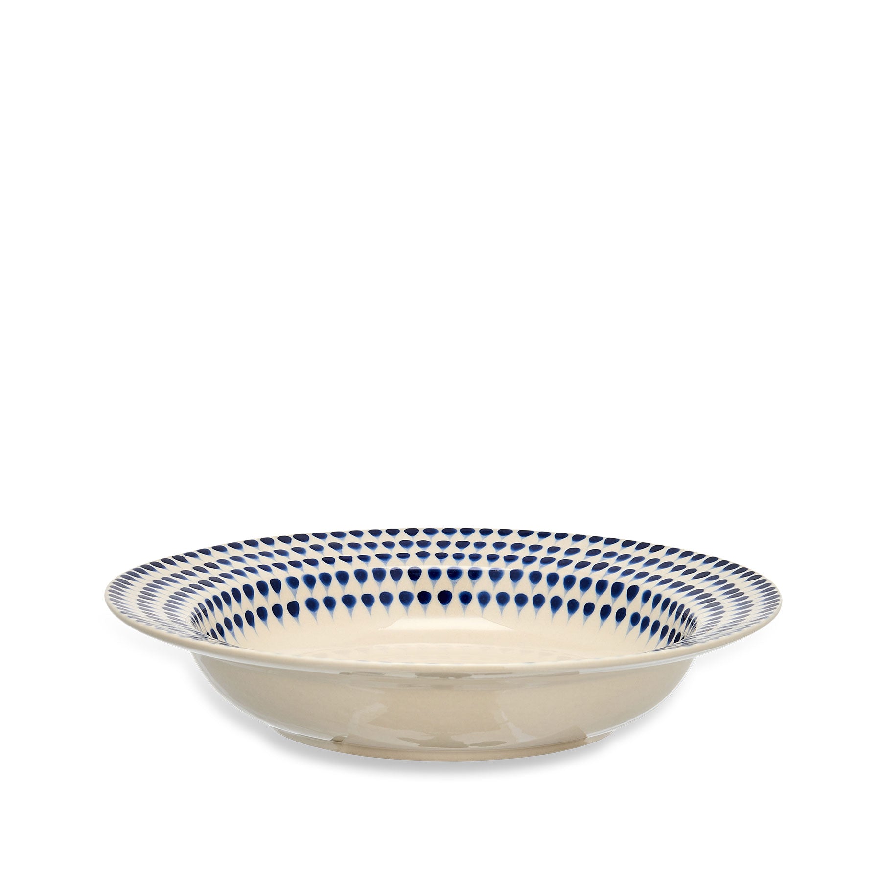 Indigo drop pasta bowl