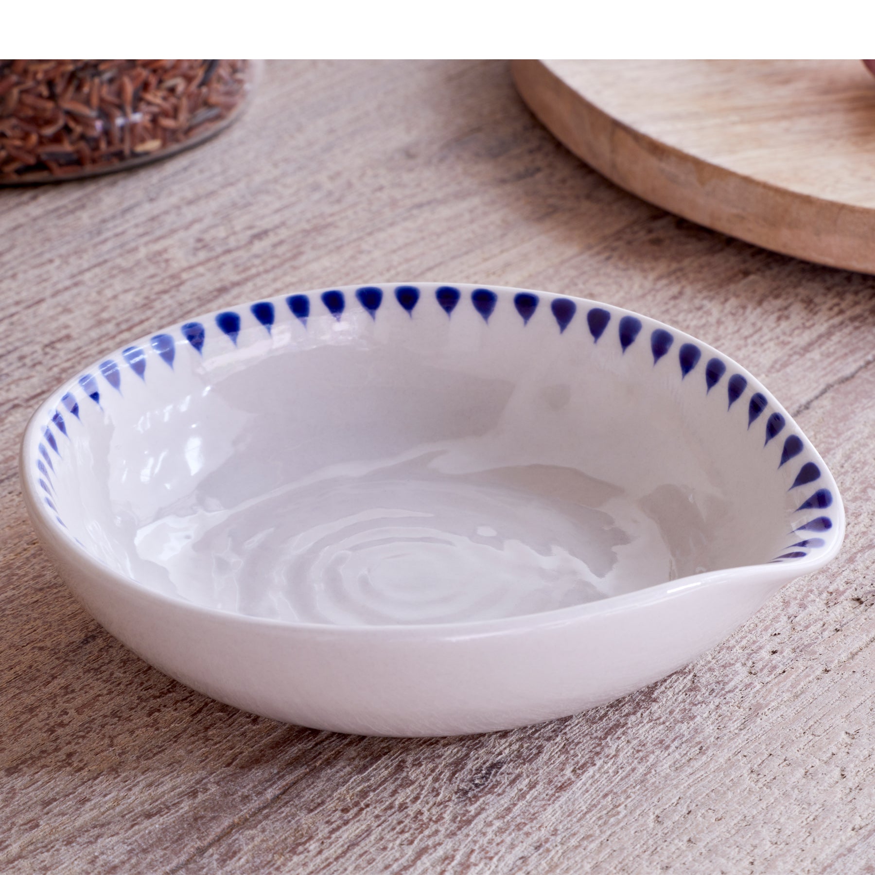 Indigo drop spoon rest