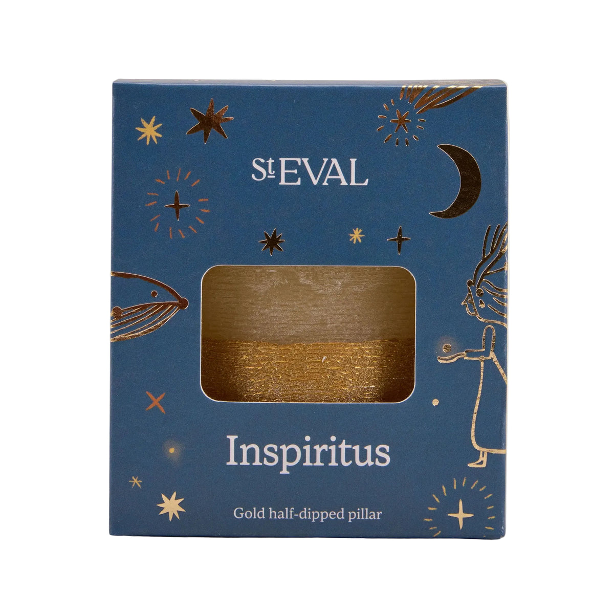 Inspiritus gold dipped pillar candle