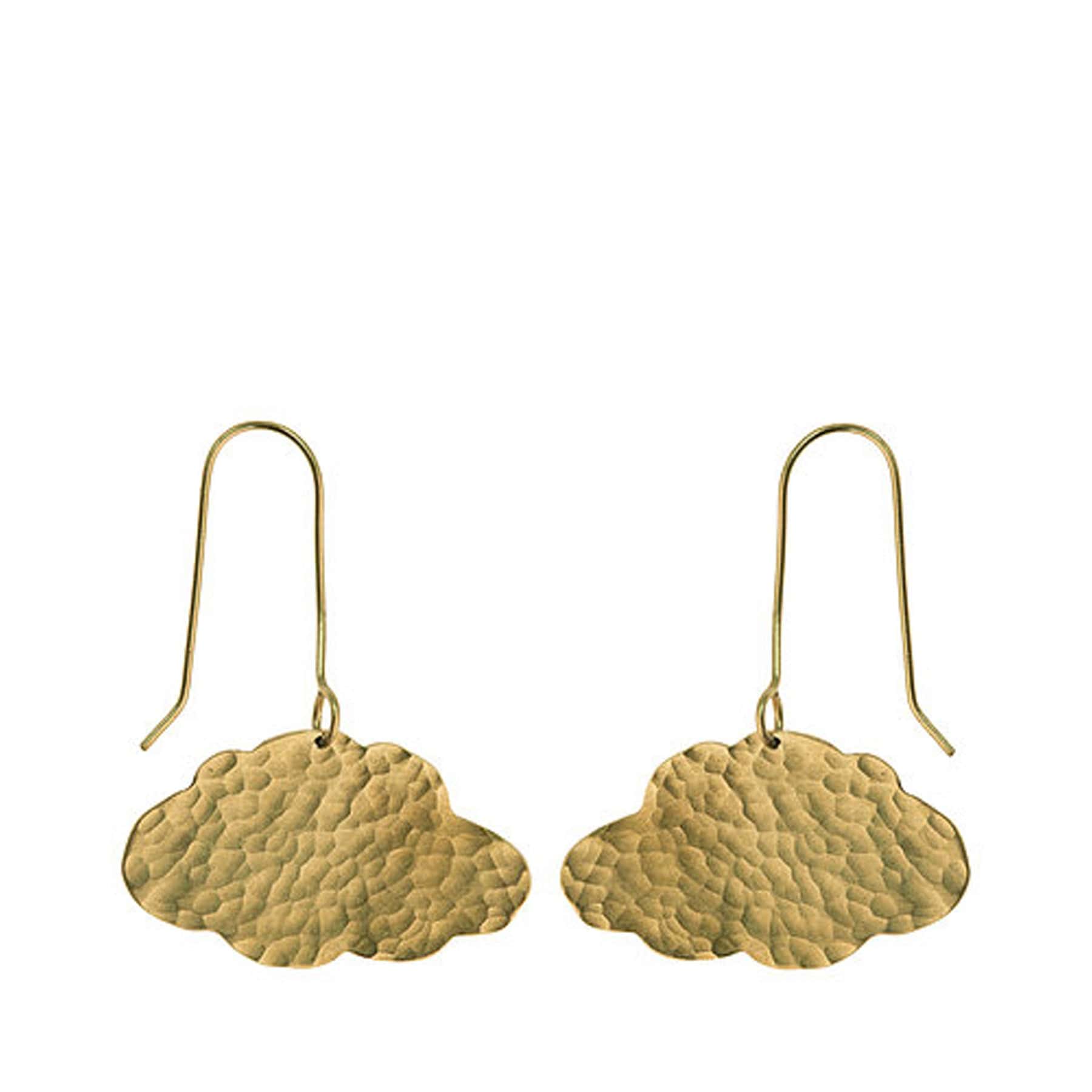 Brass cloud earrings