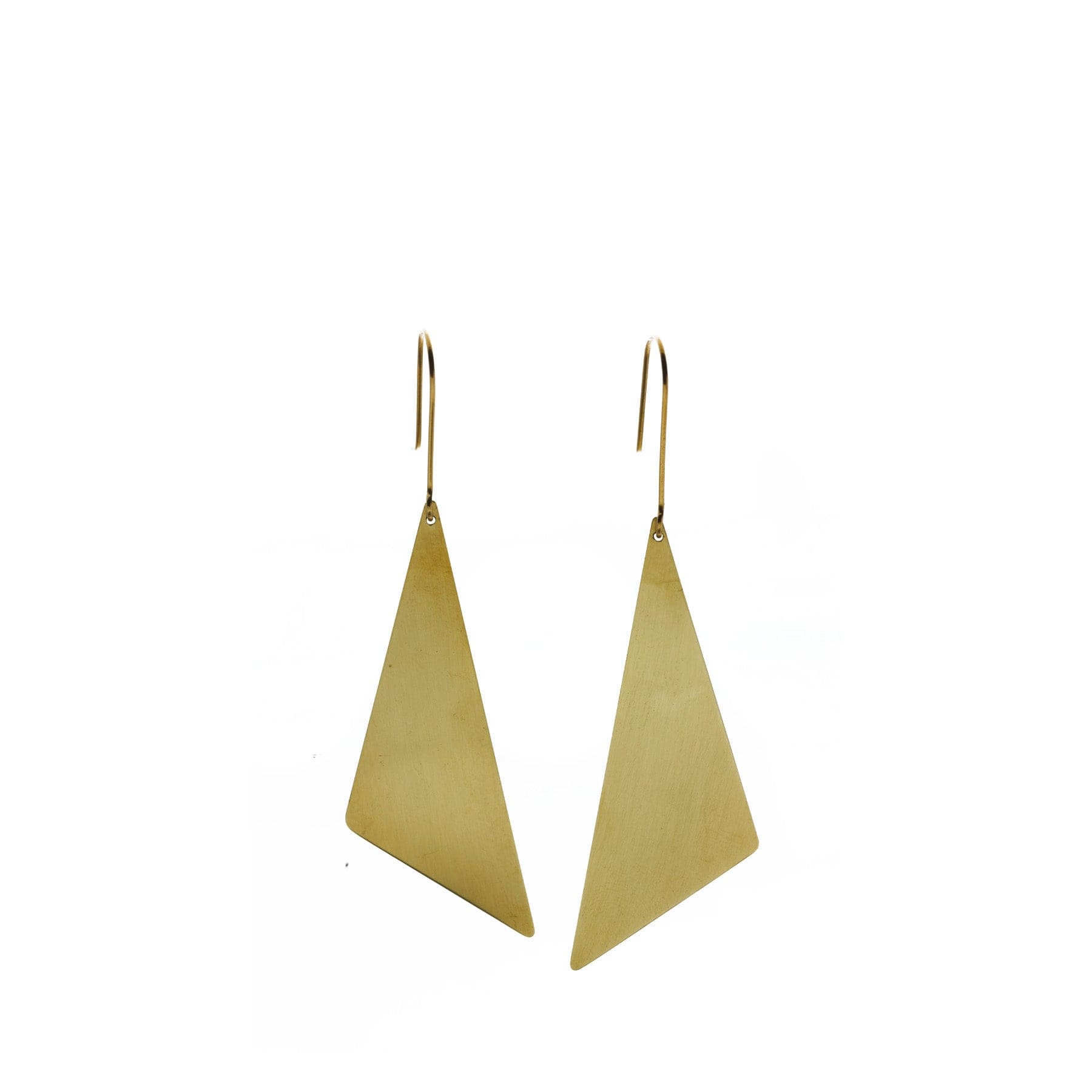 Offset triangle earrings