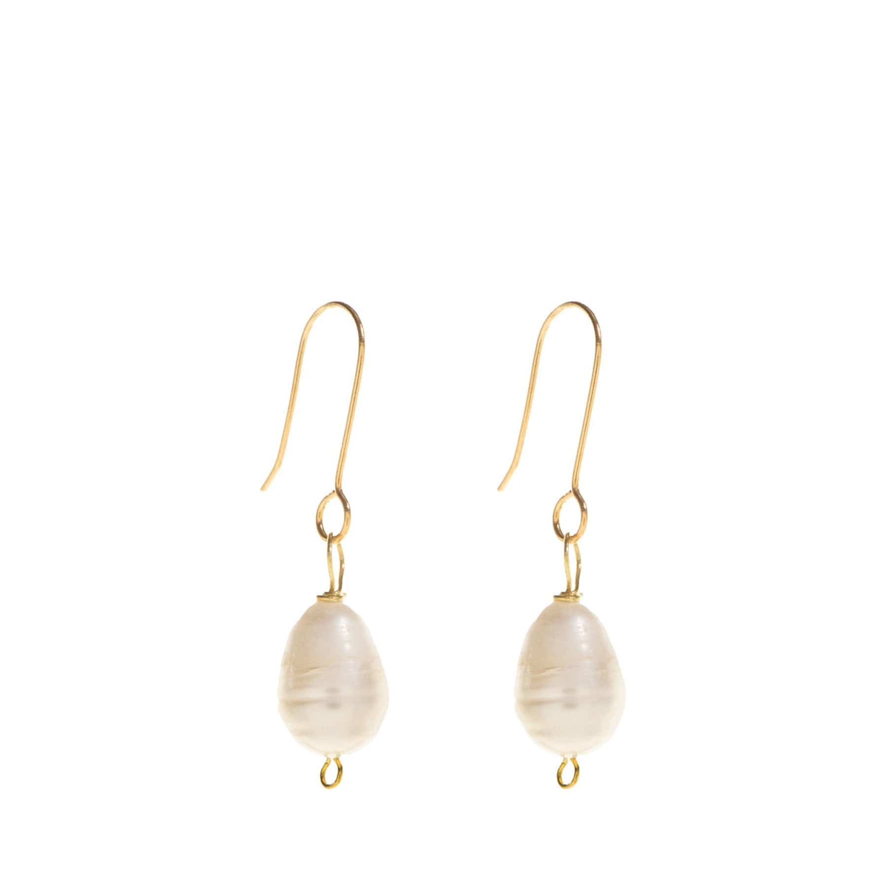Pearl drop large earrings