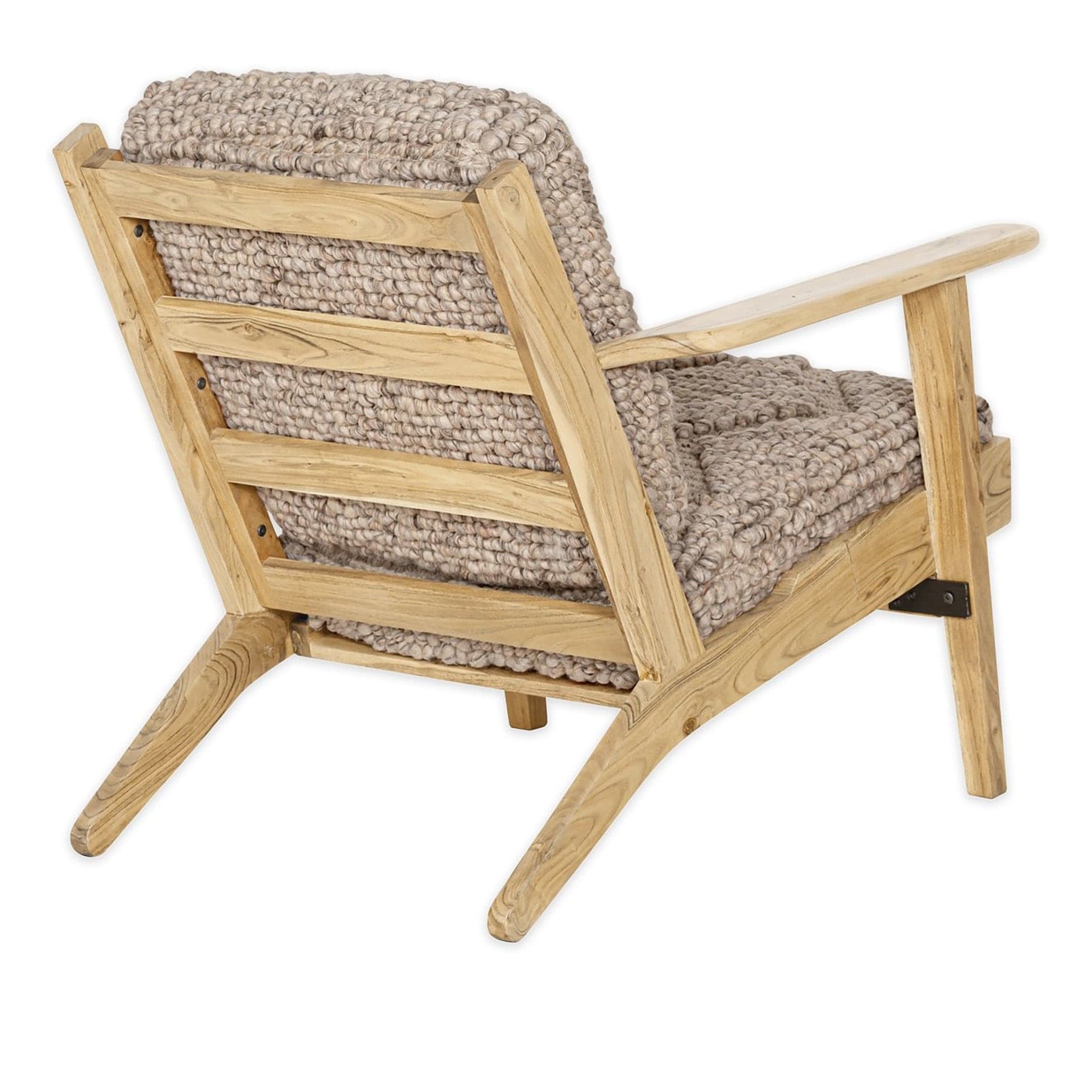 Keya chunky weave & mango wood chair - natural