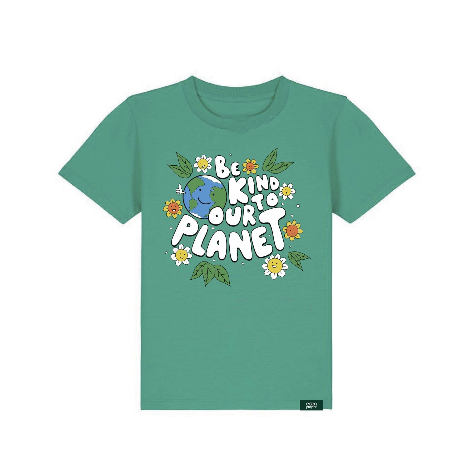 Kids be kind to our planet t-shirt green