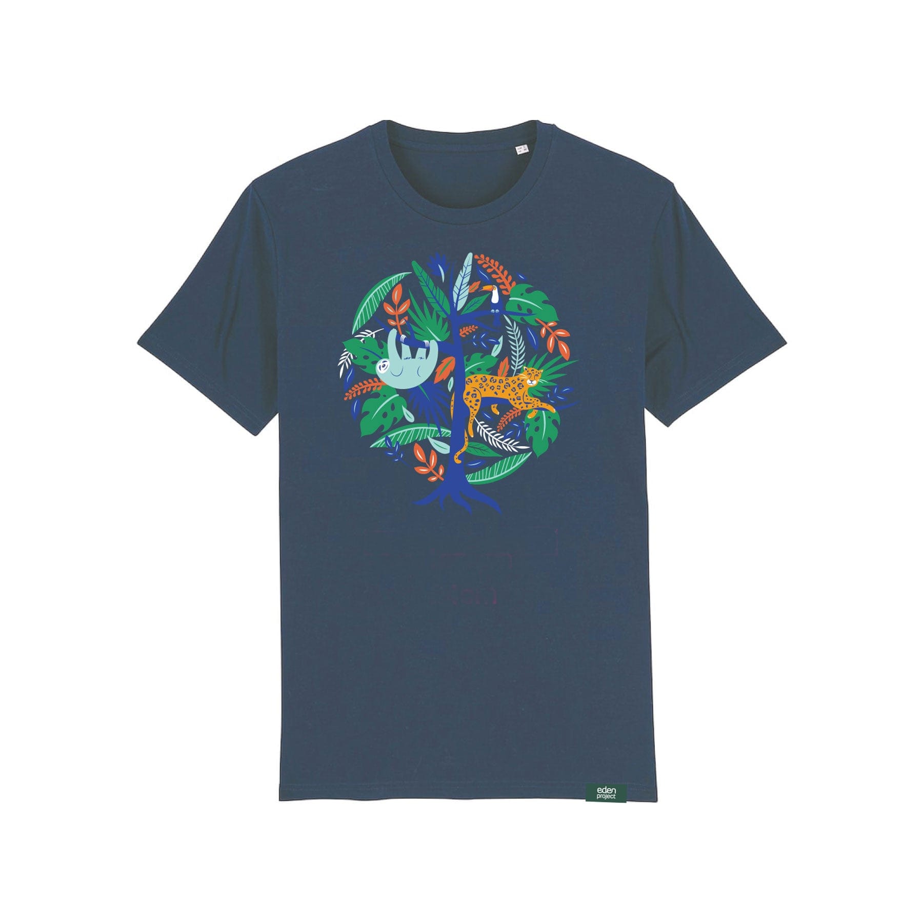 Kids jungle tree of life t-shirt navy