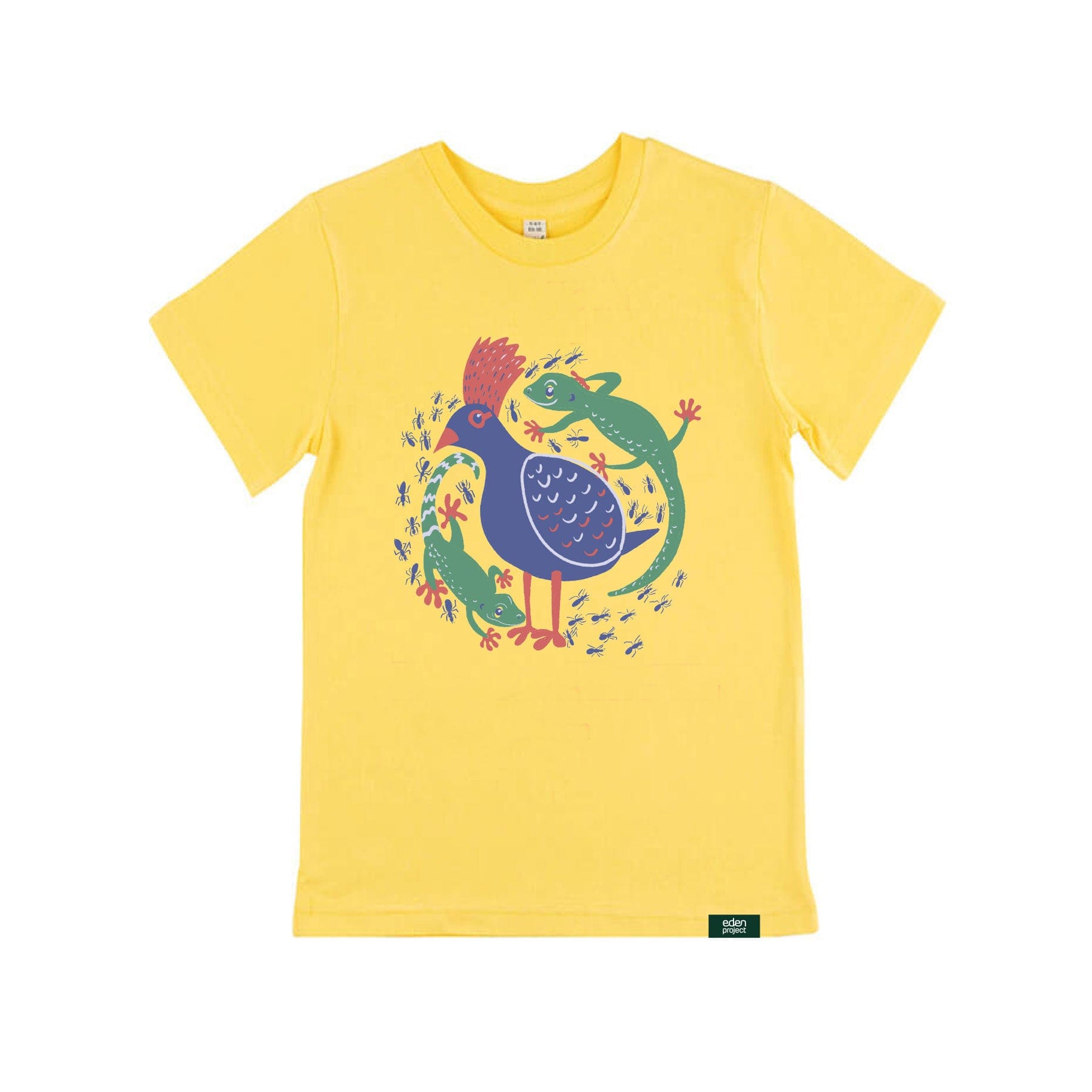 Kids rainforest animals t-shirt yellow