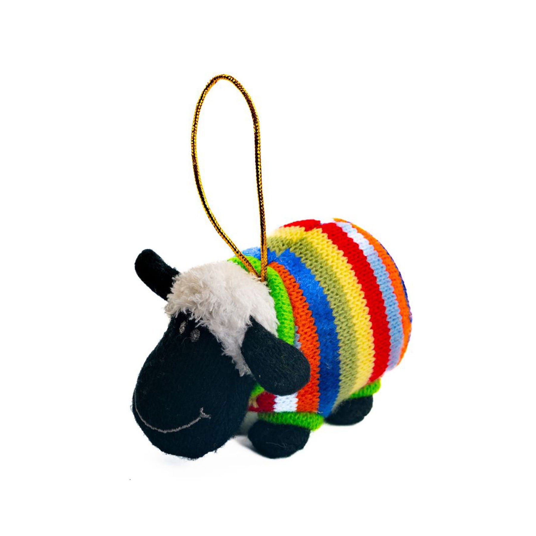 Knitted sheep hanging decoration