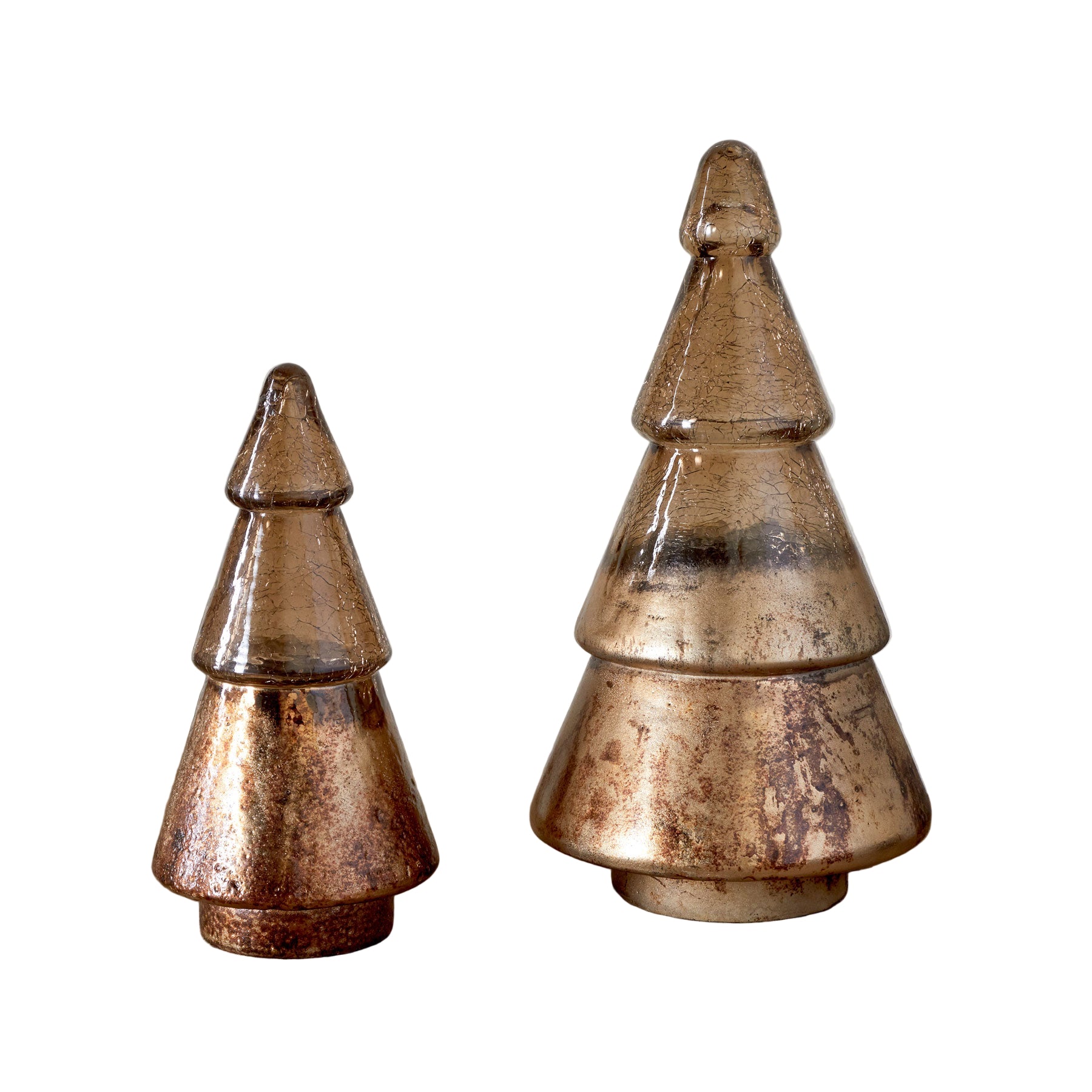 Konara glass tree gold crackle