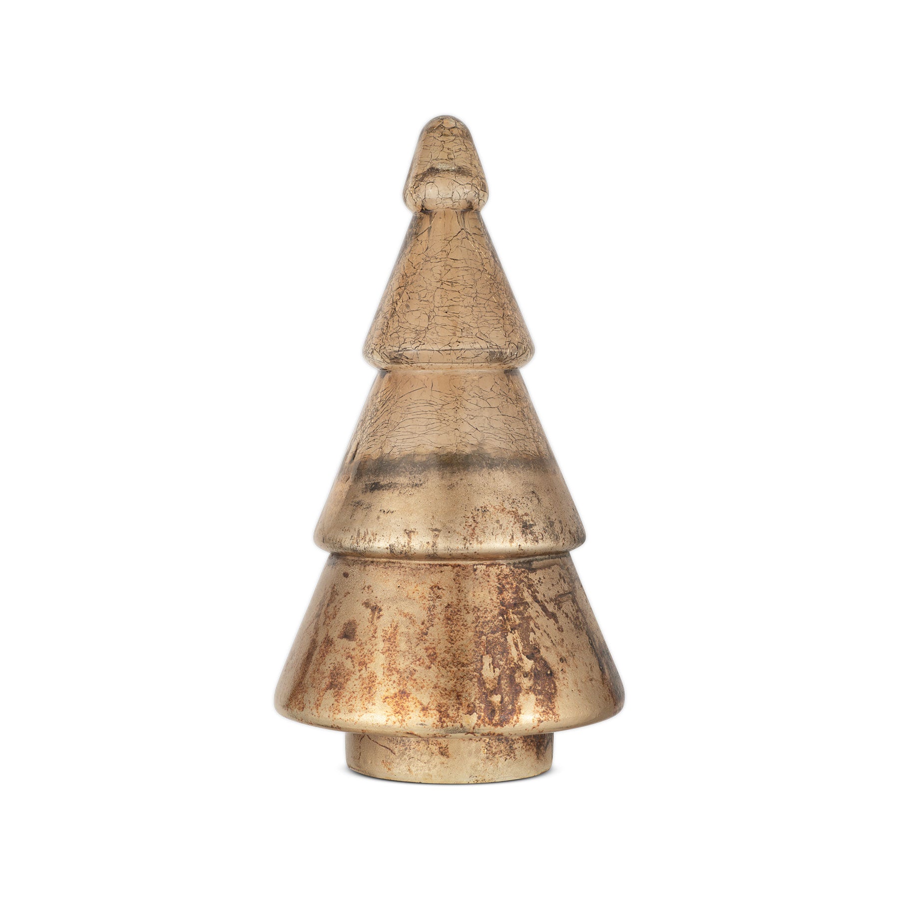 Konara glass tree gold crackle