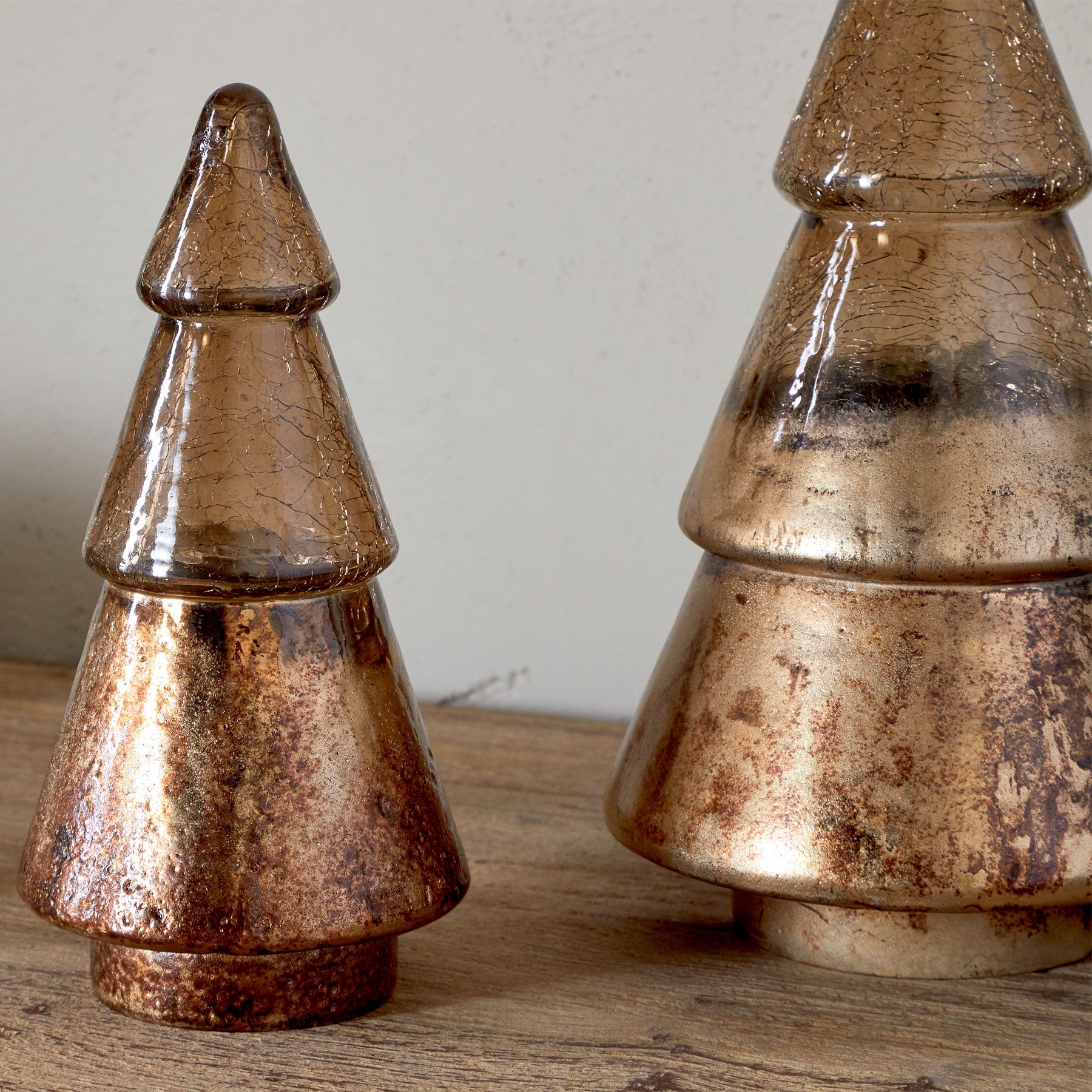 Konara glass tree gold crackle