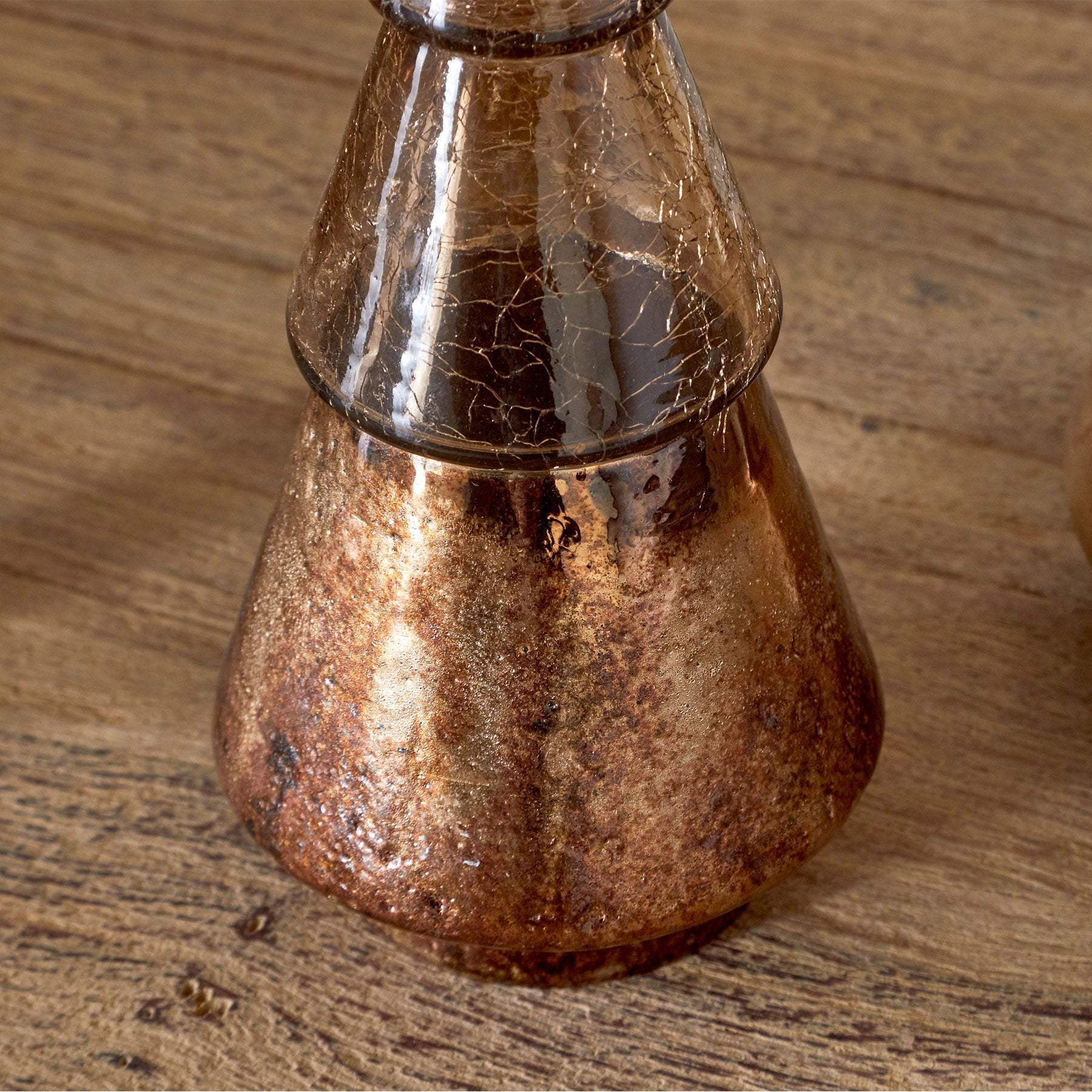 Konara glass tree gold crackle
