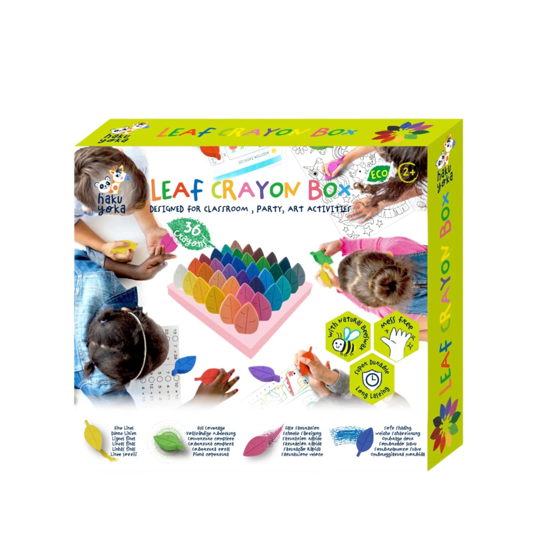 Colour leaf crayons 36pcs