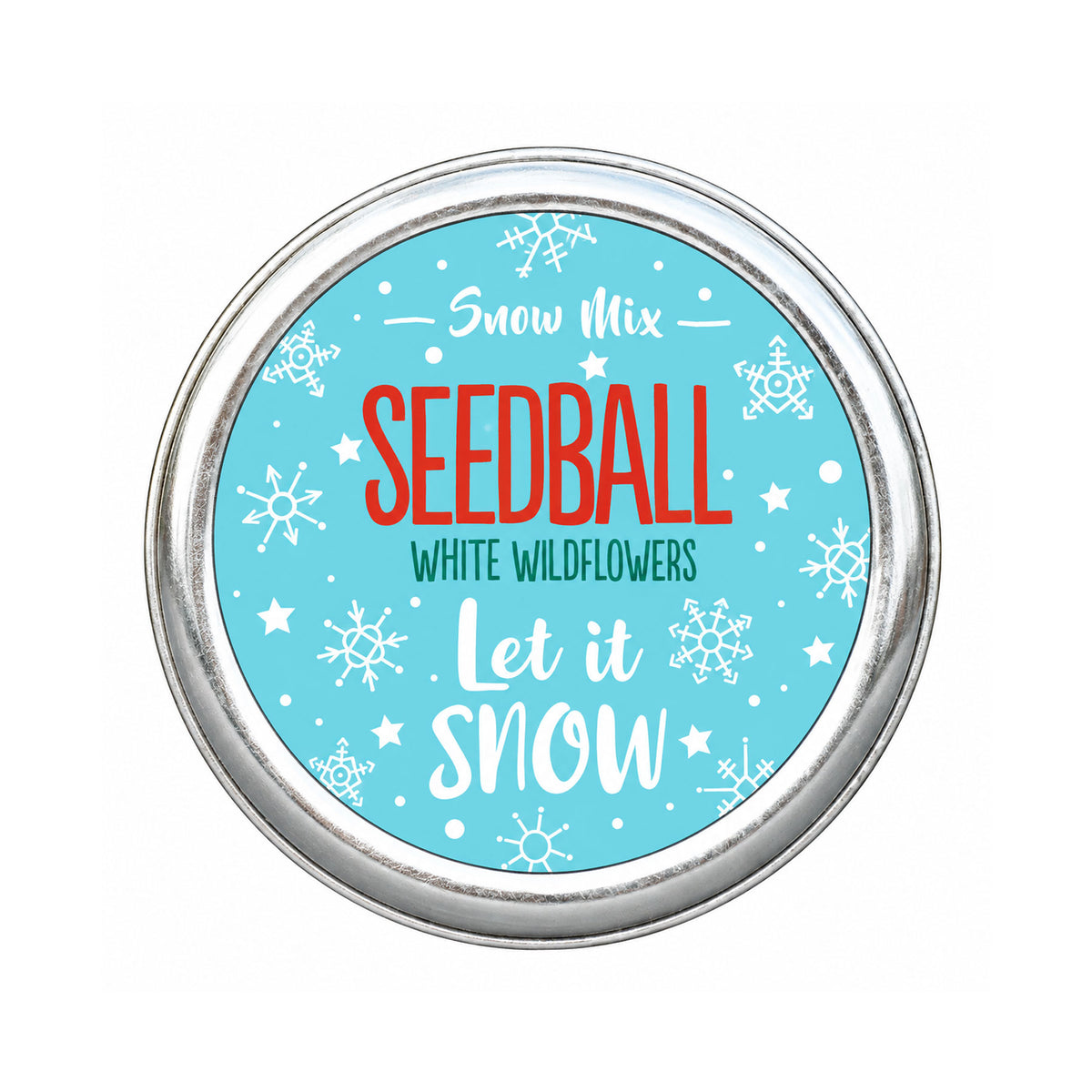 Let it snow seed tin