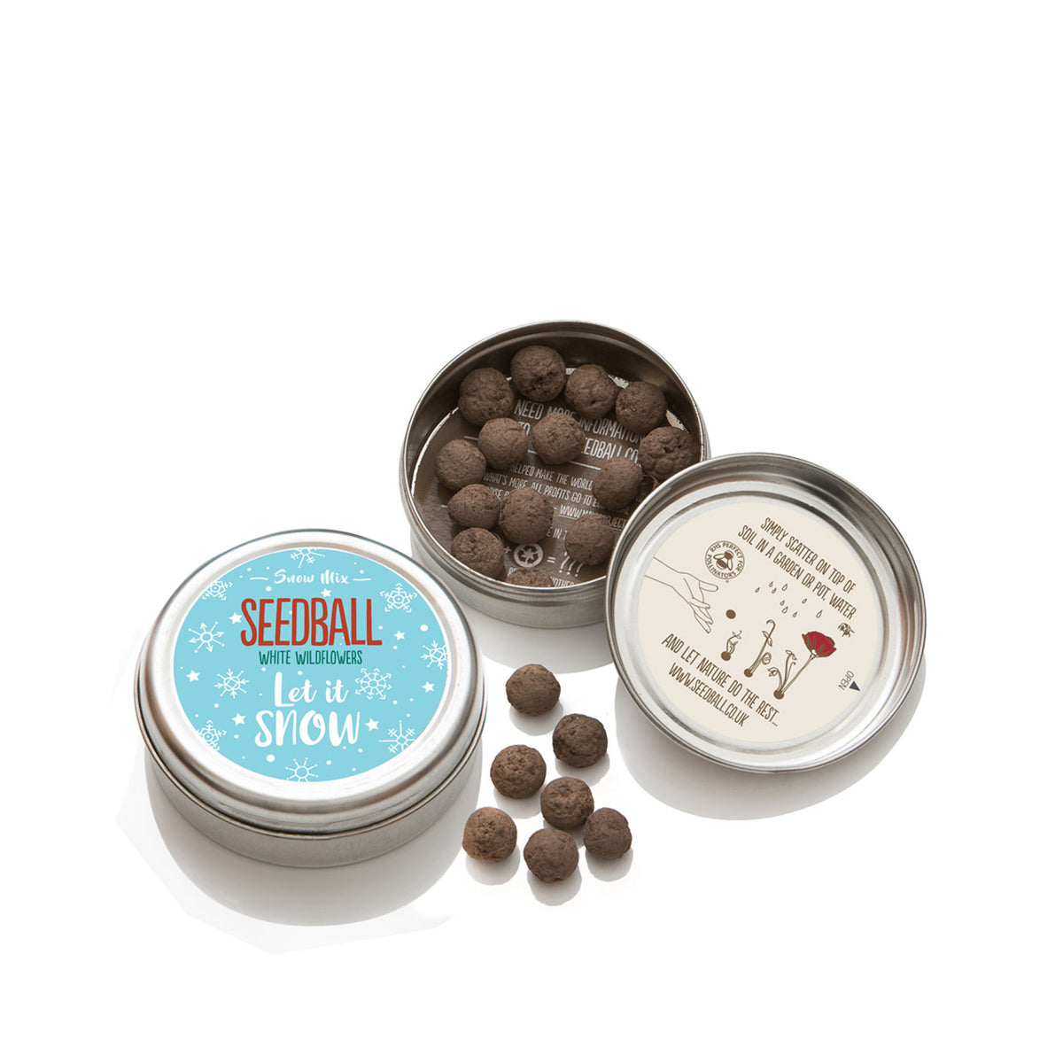 Let it snow seed tin