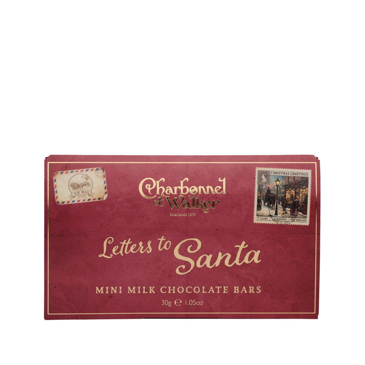 Letters to santa in milk chocolate