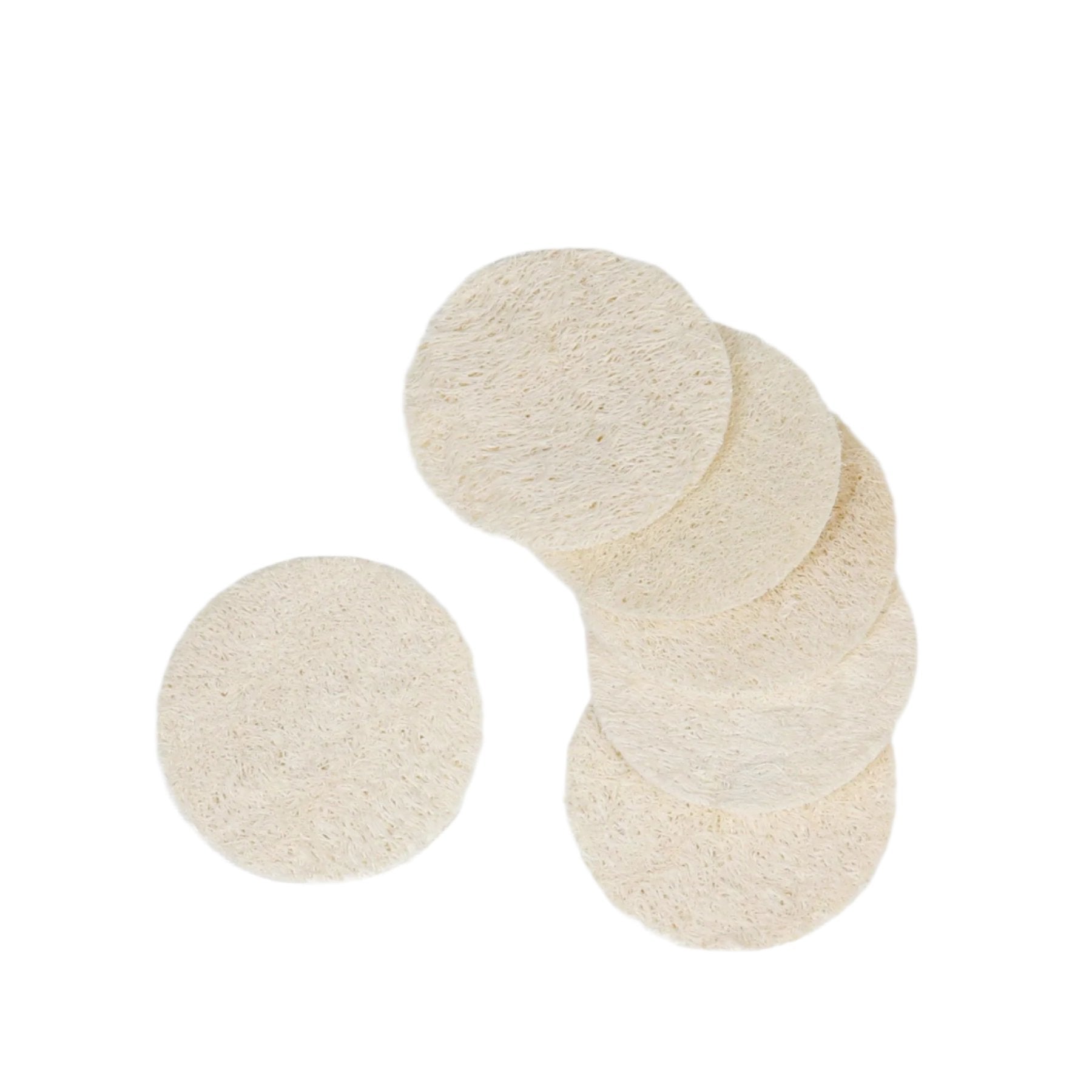 Natural loofah facial pads