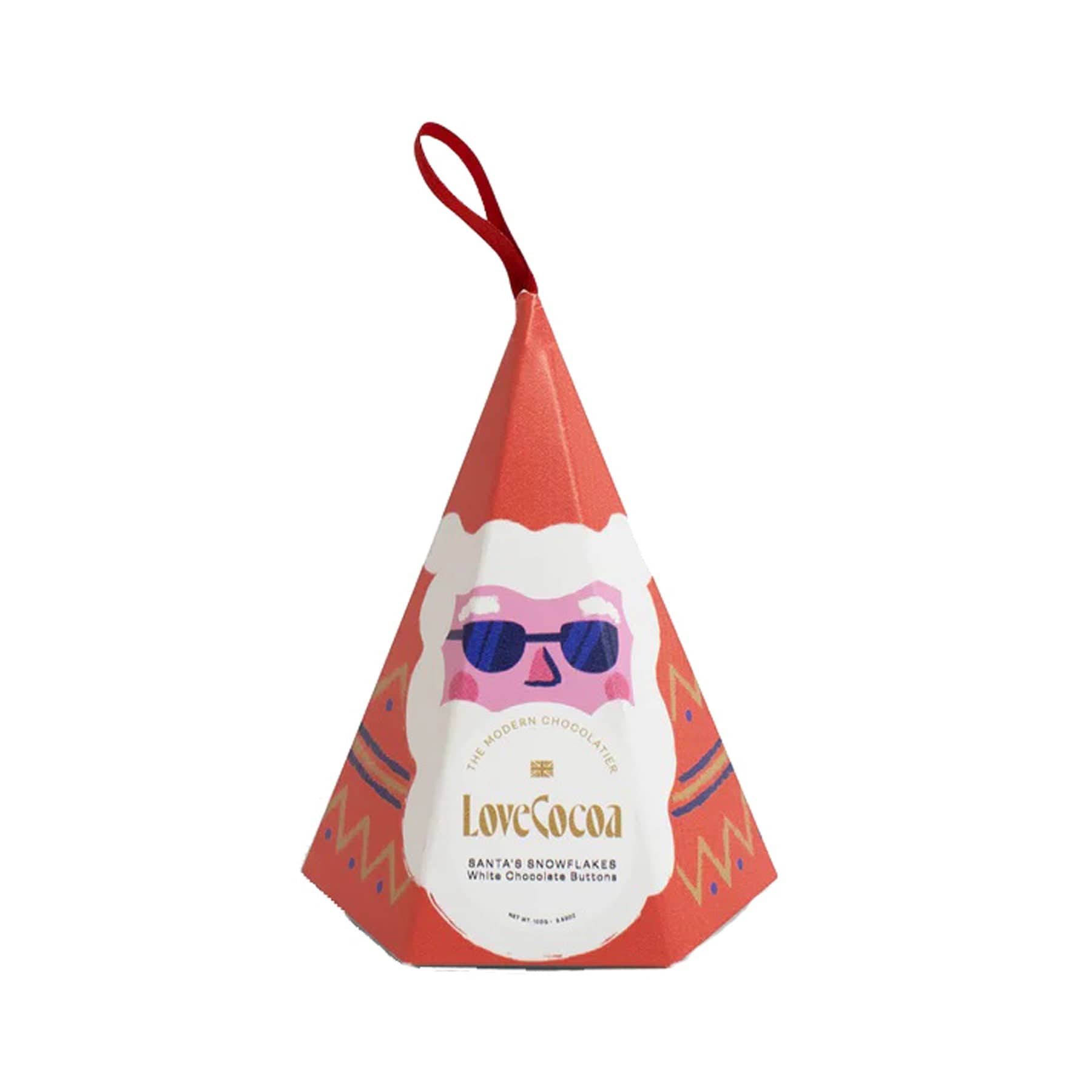 Santa's snowflakes white choc buttons 100g