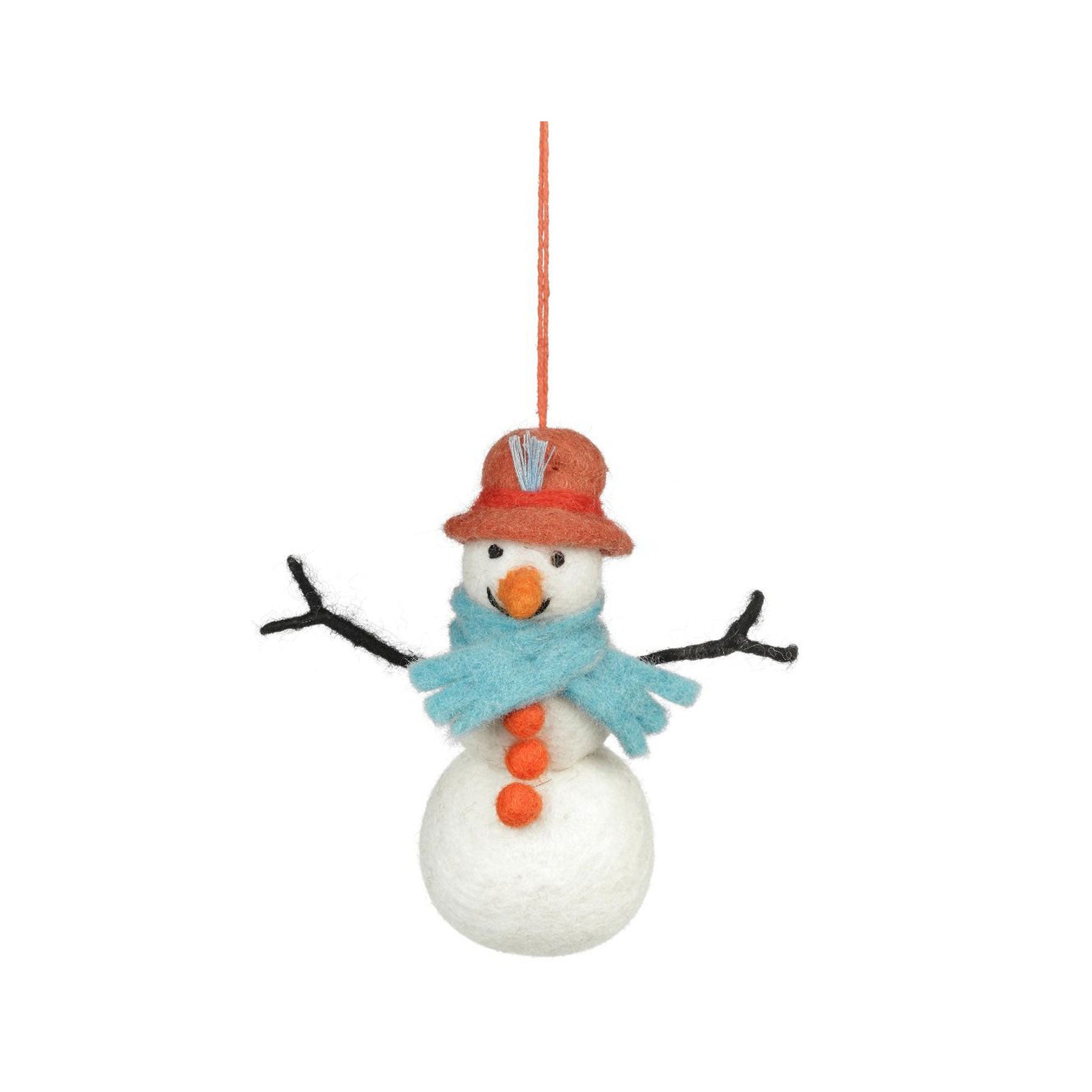 Mabel the snowman hanging decoration