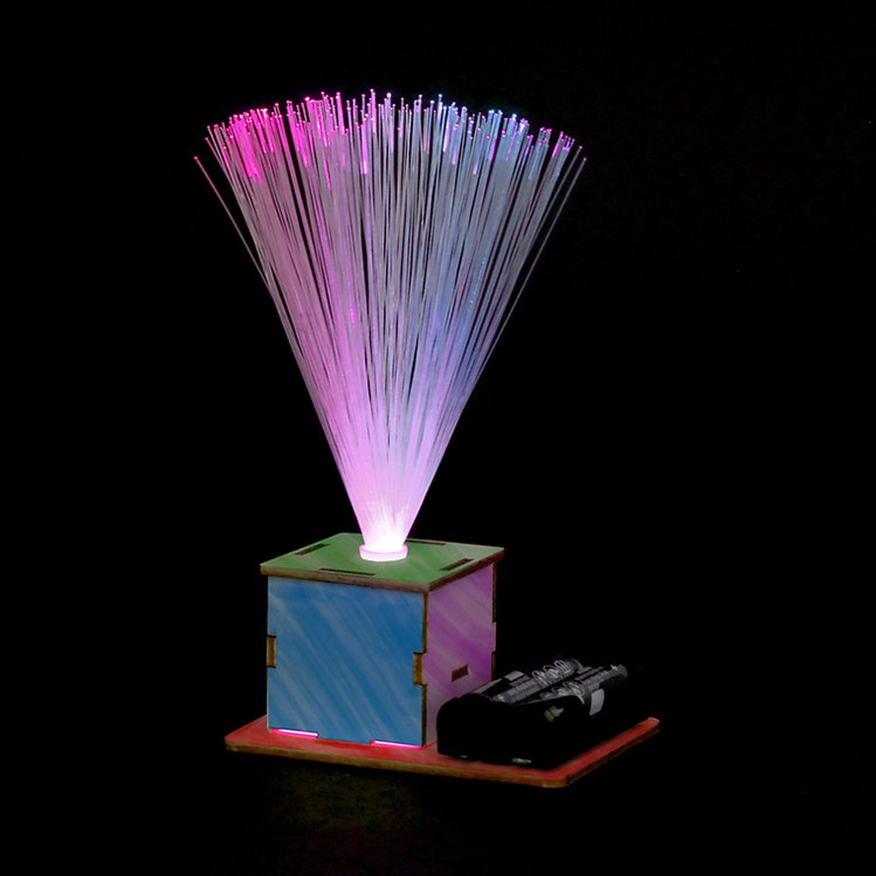 Make your own mini wooden fibre optic light