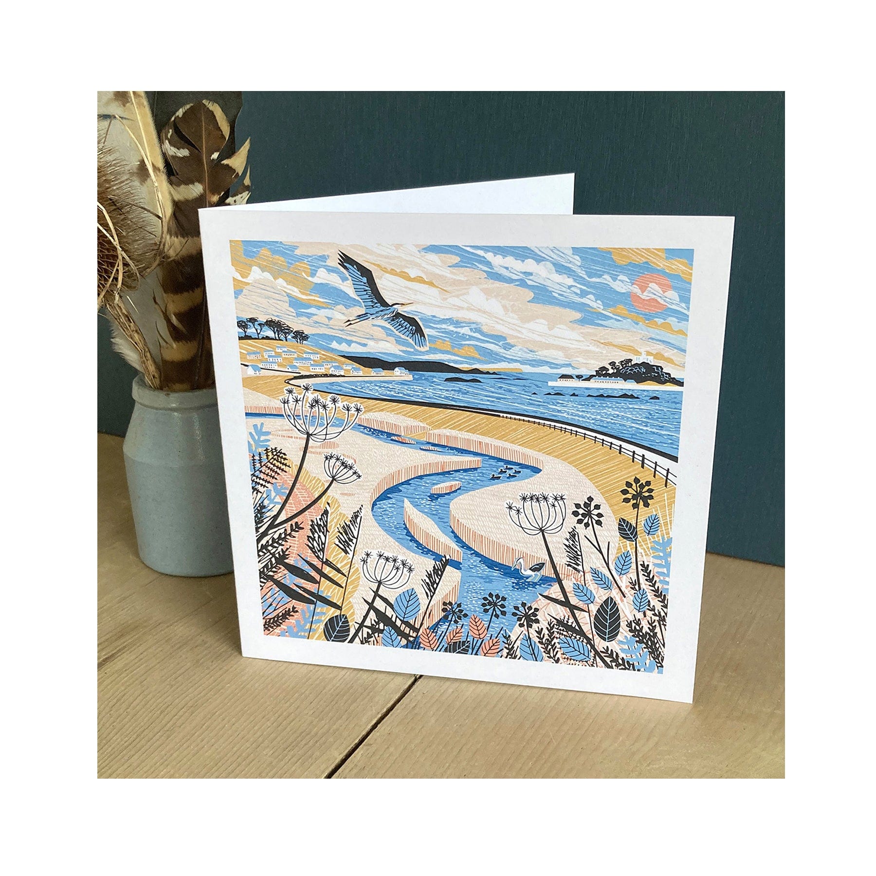 Marazion marsh greetings card