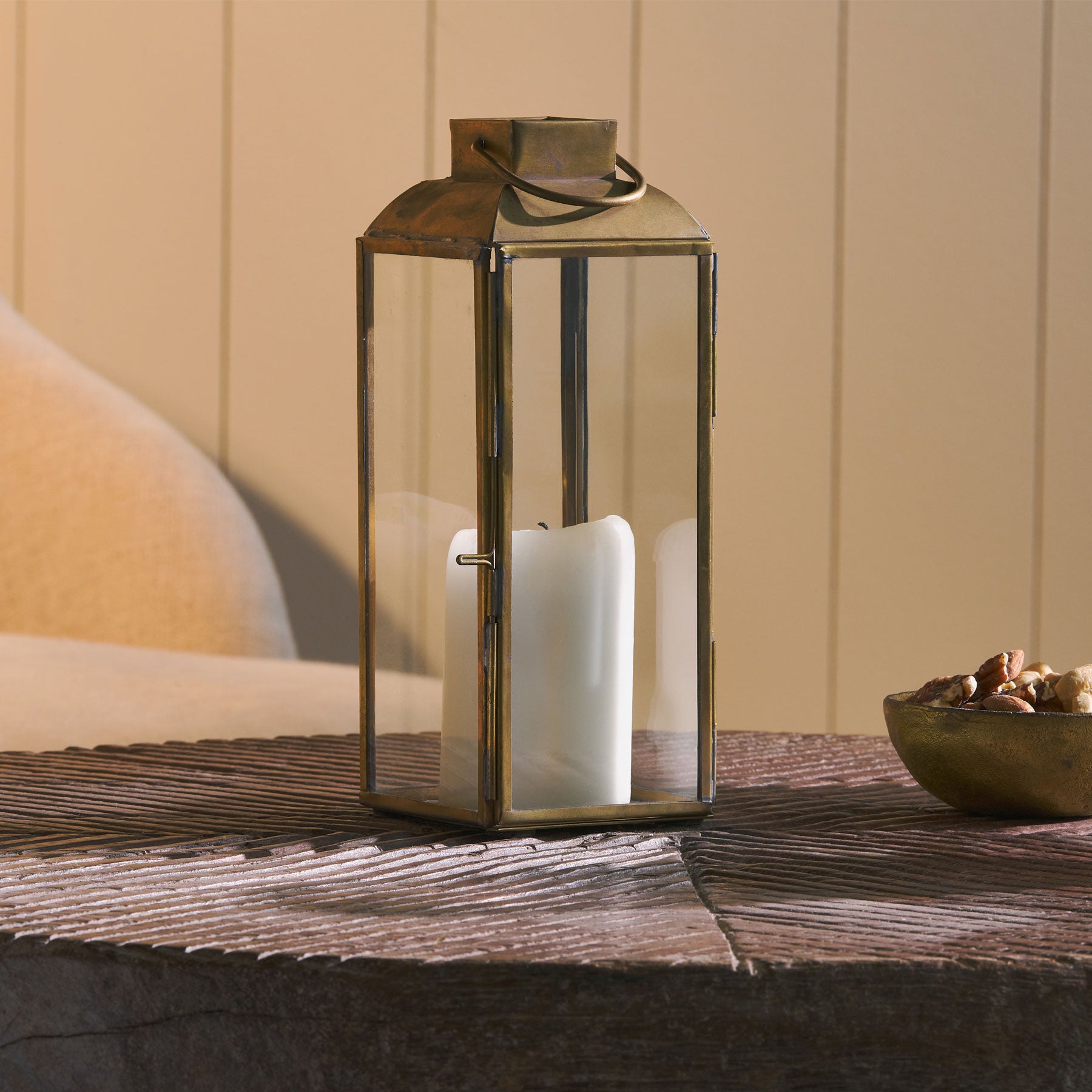 Maro brass lantern tall