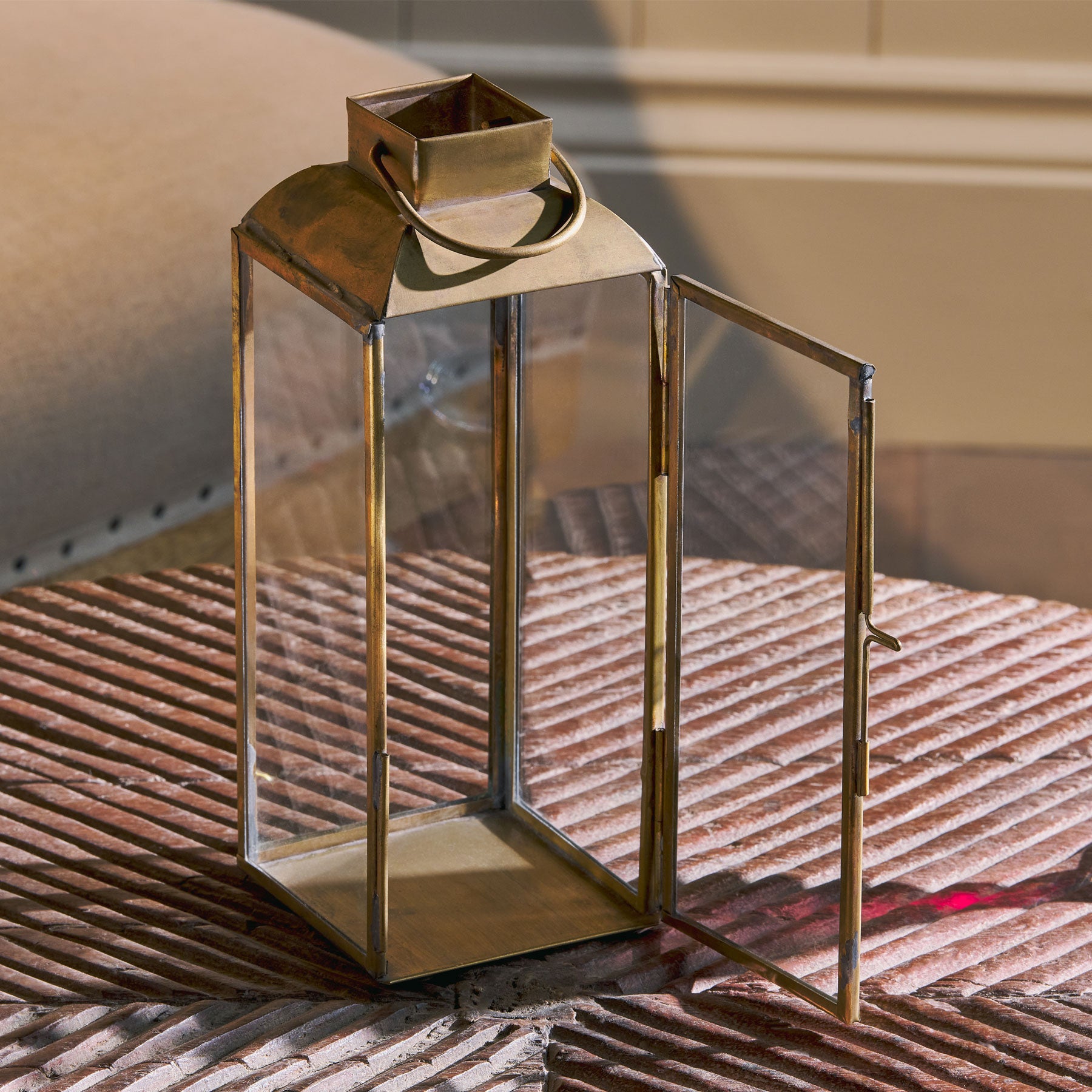 Maro brass lantern tall
