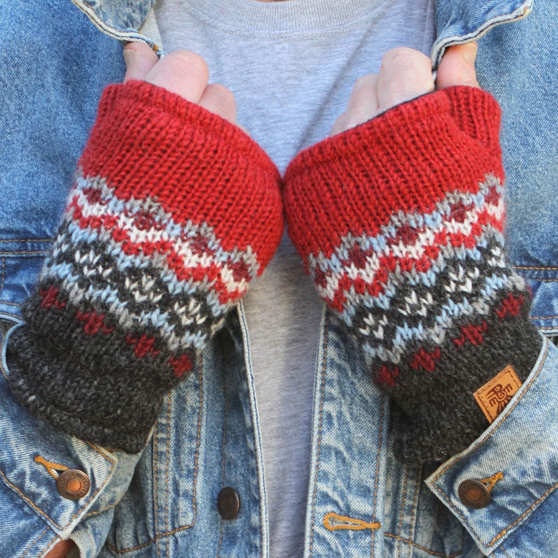 Mens clifden handwarmer red