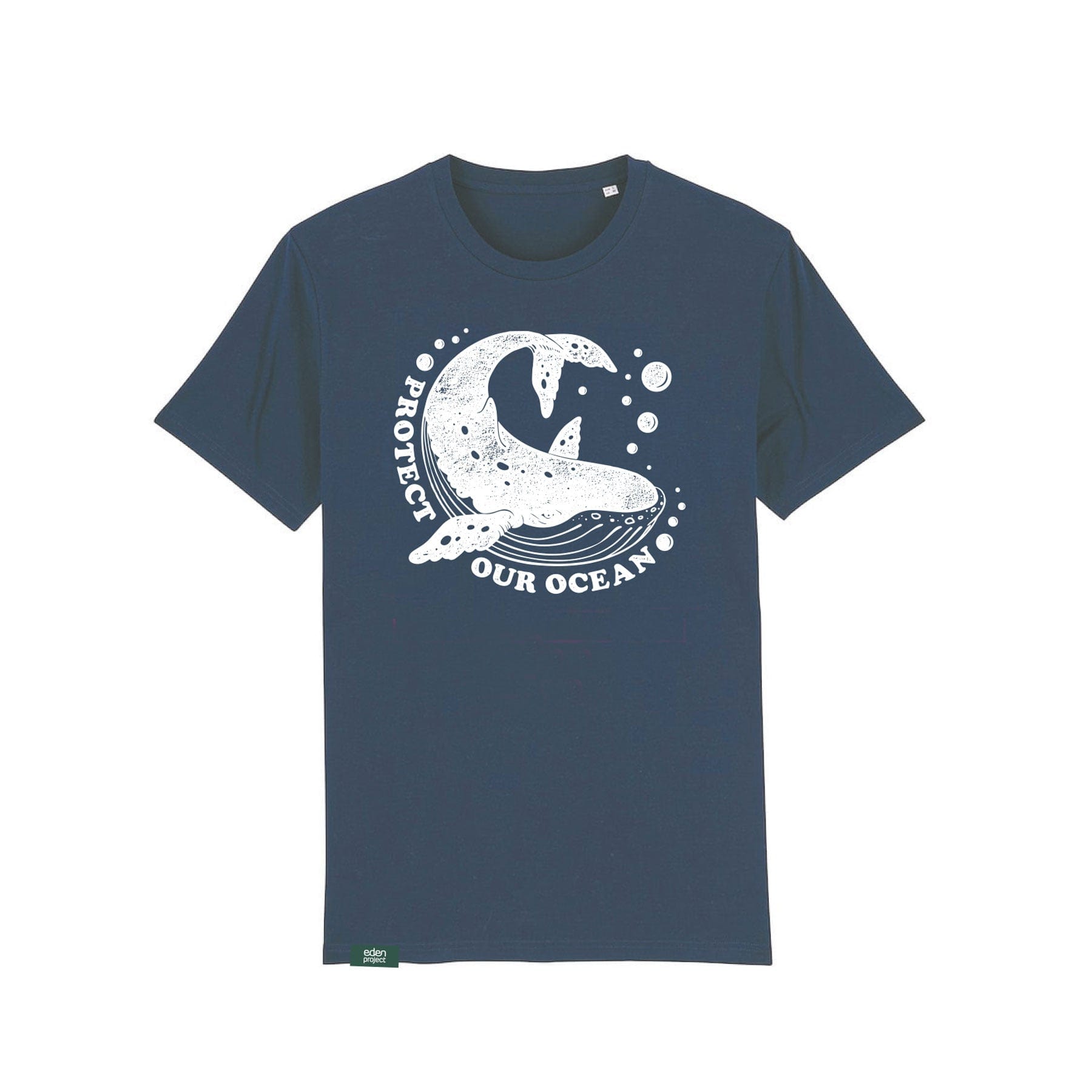 Mens protect our ocean t-shirt navy