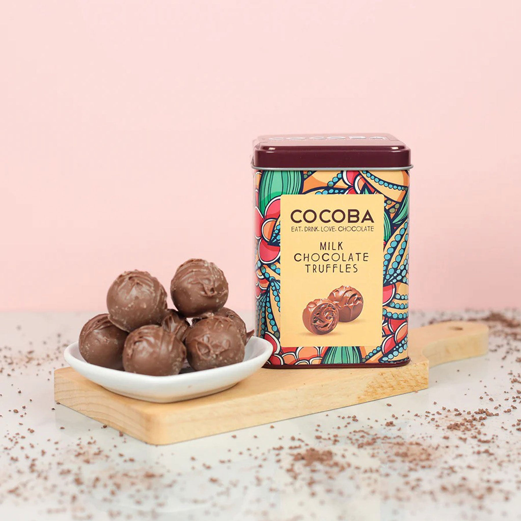 Milk chocolate truffle gift tin 120g