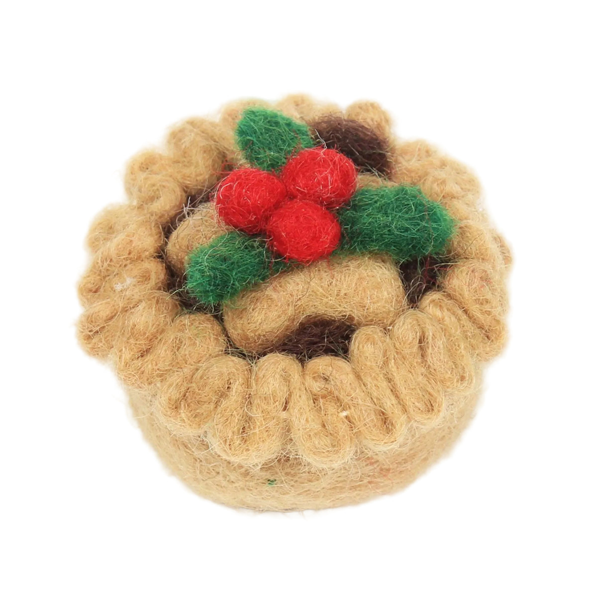 Mini mince pie hanging decoration
