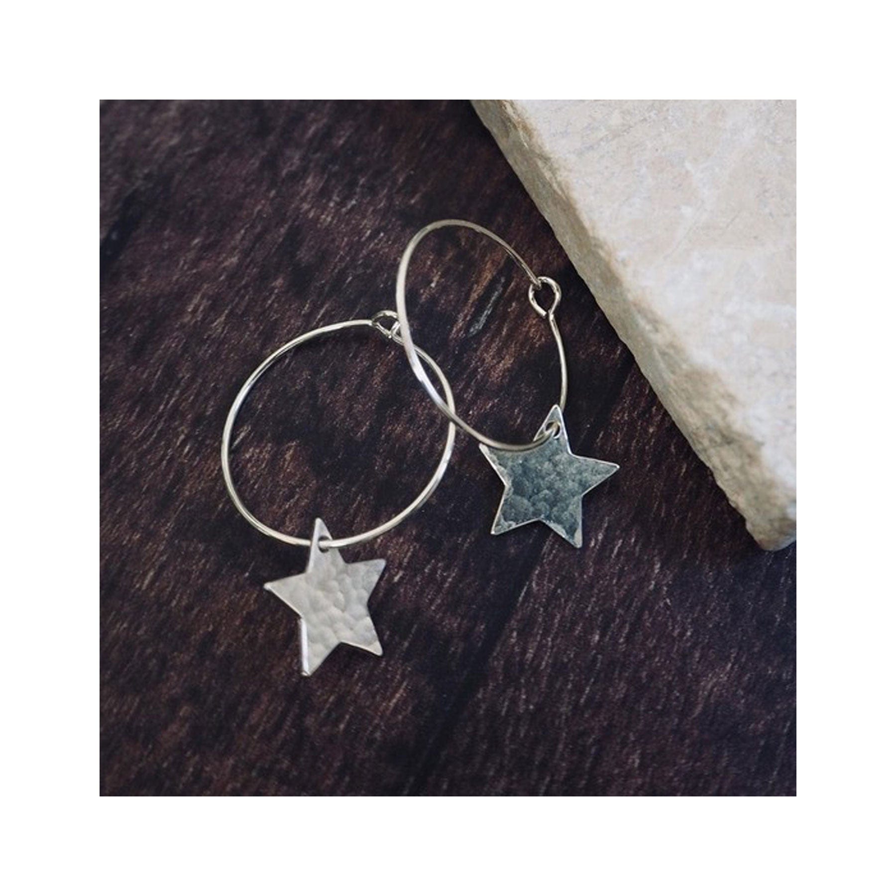 Mini shape hoop earrings star