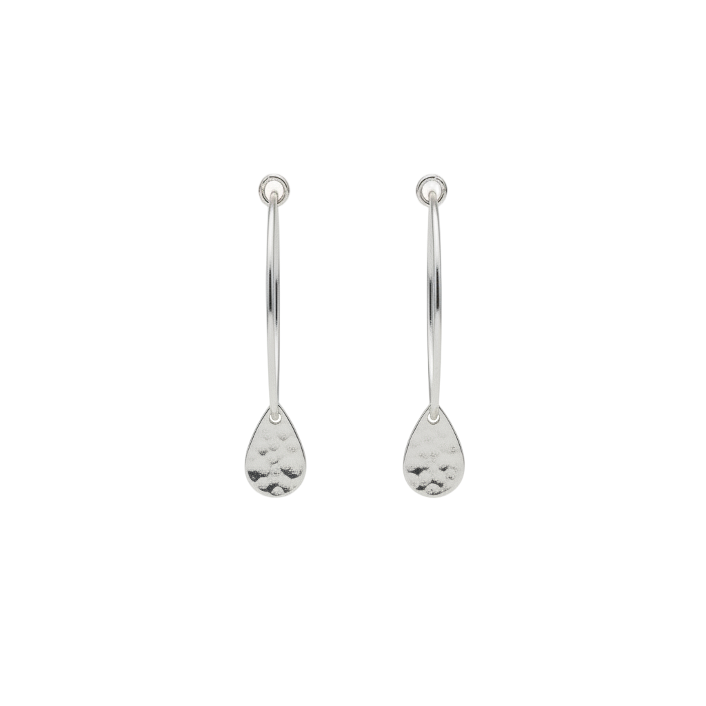 Mini shape hoop earrings teardrop