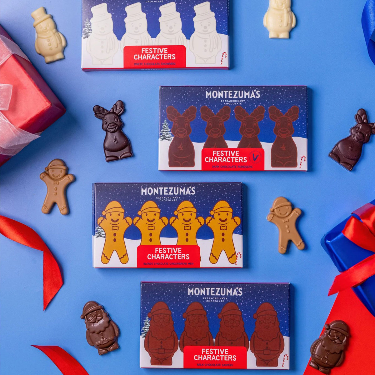 Blonde chocolate gingerbread men characters 60g