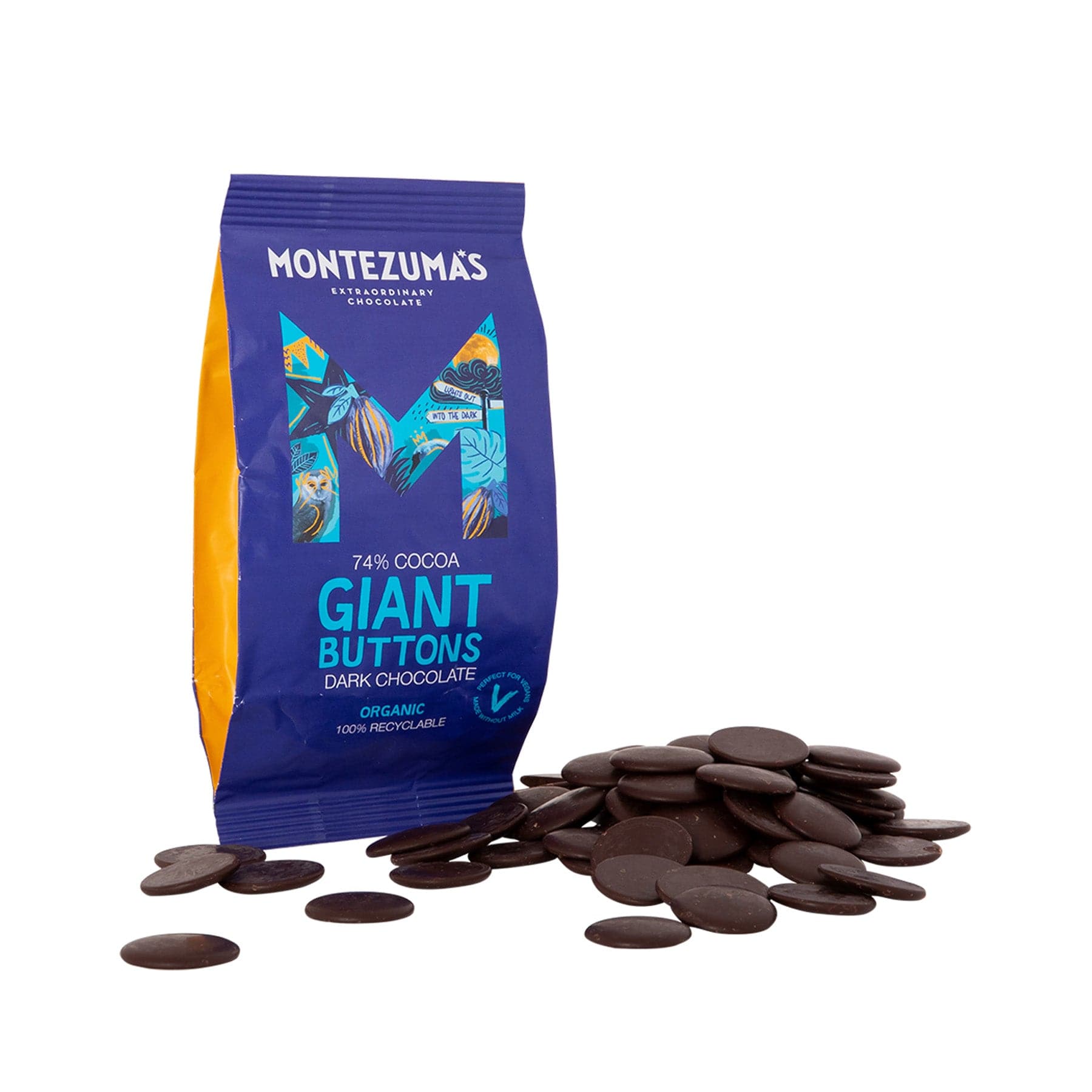Giant dark chocolate buttons 180g