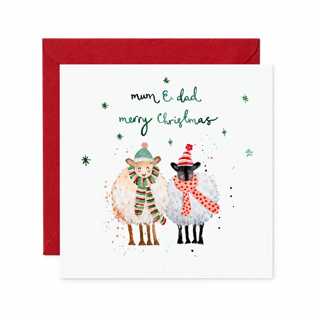 Merry Christmas mum & dad card