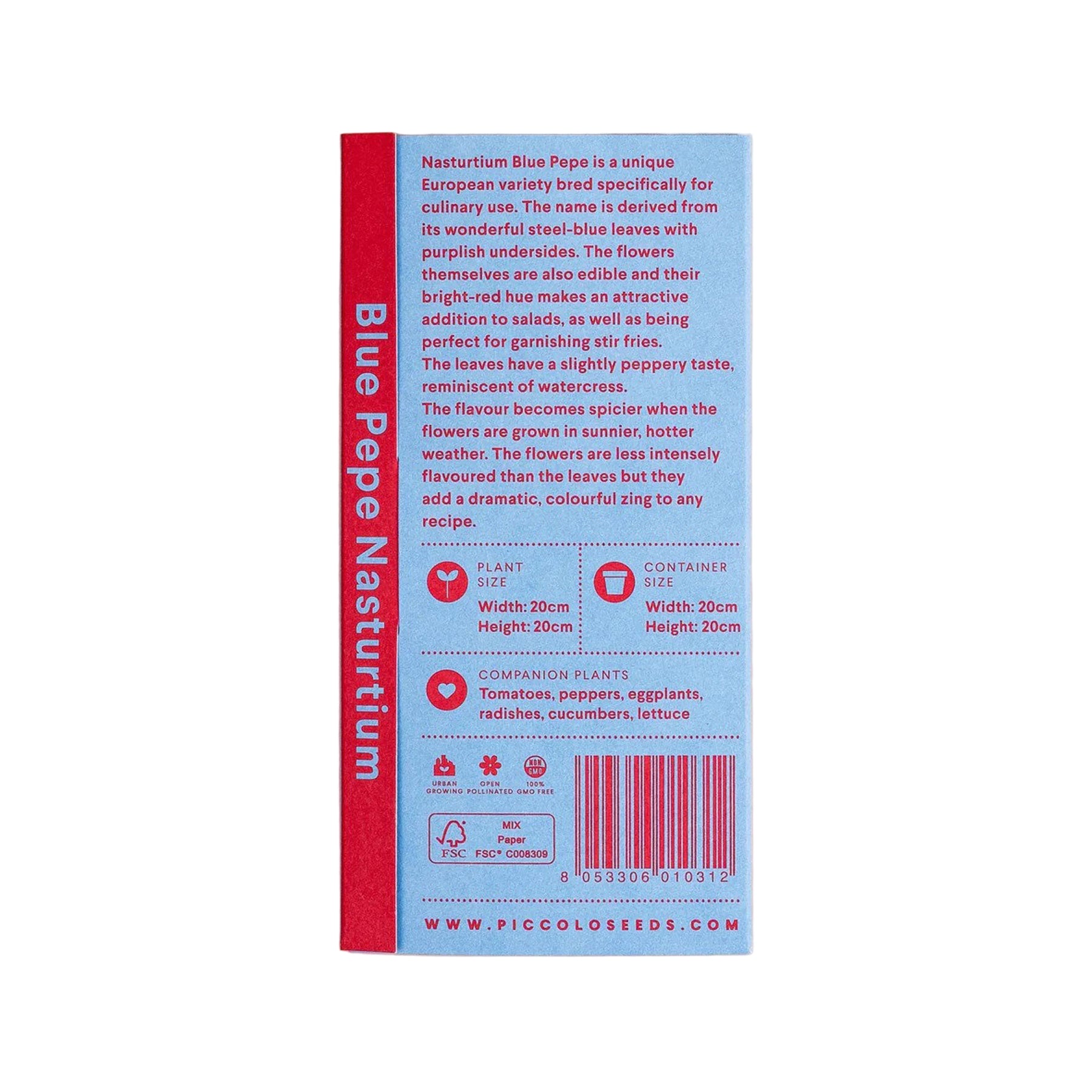 Nasturtium blue pepe seeds