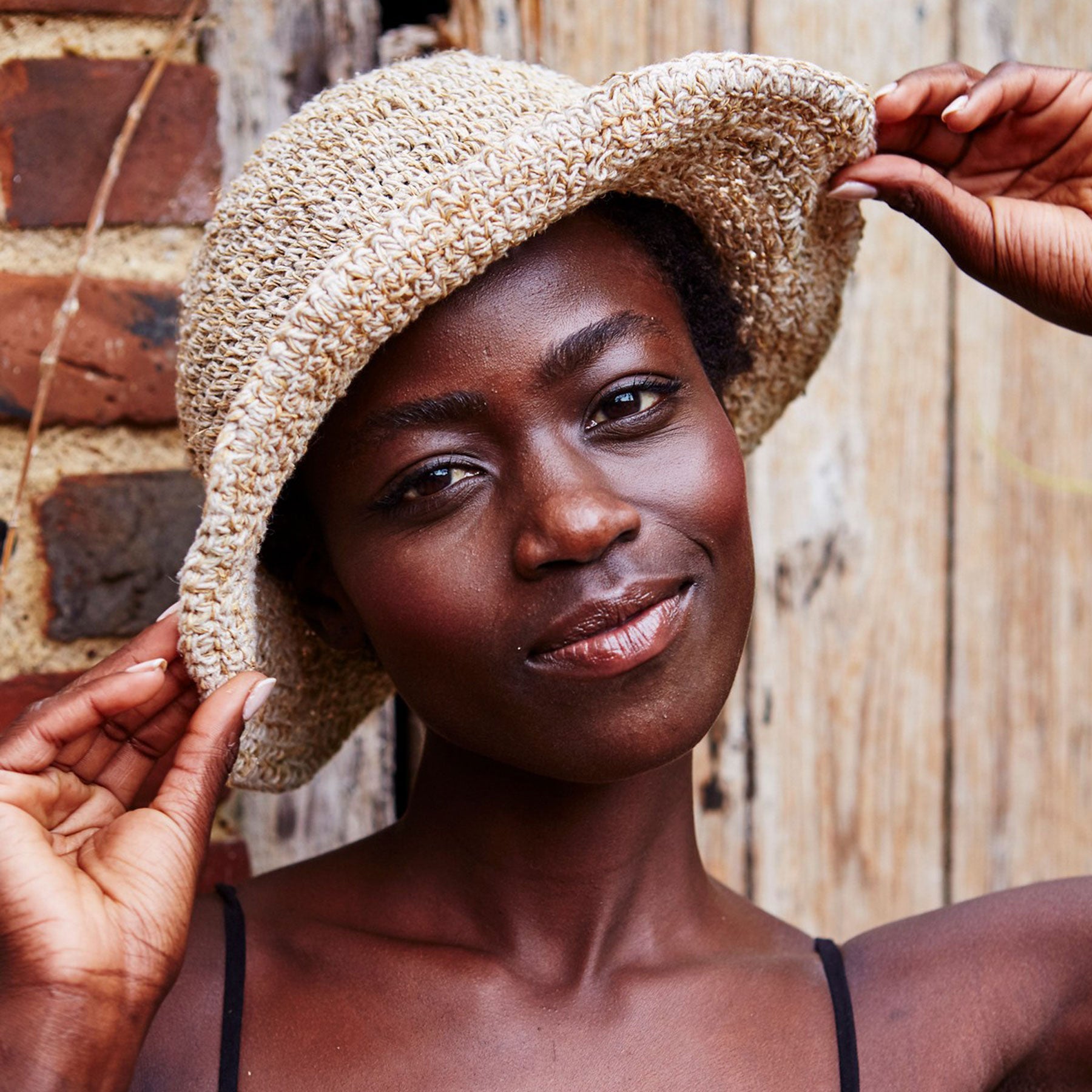 Natural hemp & cotton sun hat