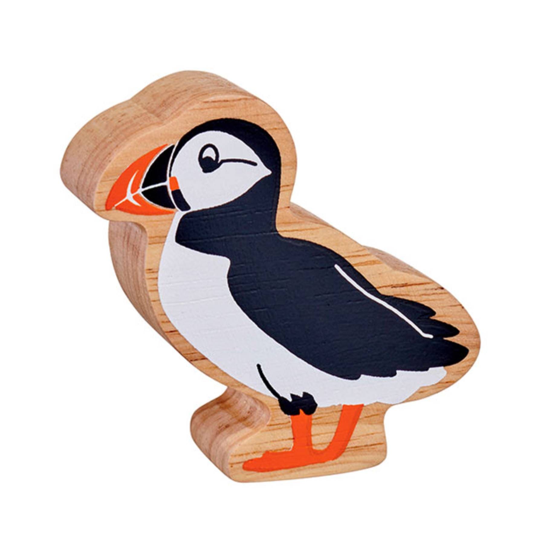 Wooden puffin figure