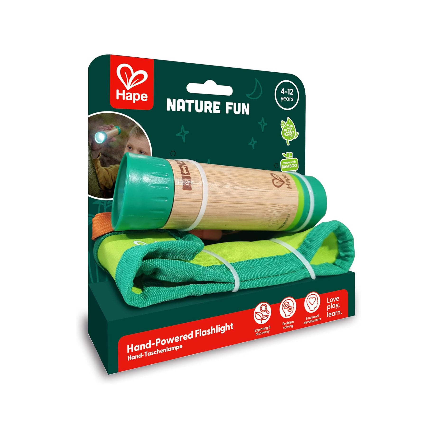 Nature fun hand-powered flashlight