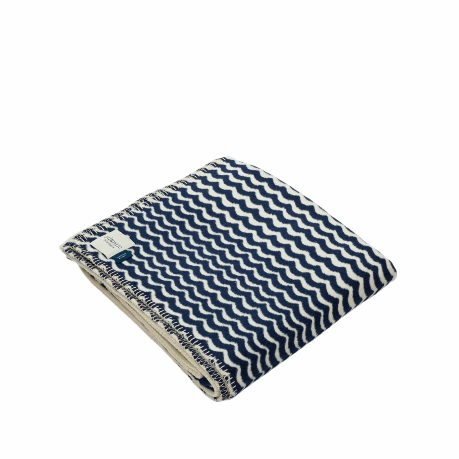 Navy swell recycled cotton blanket