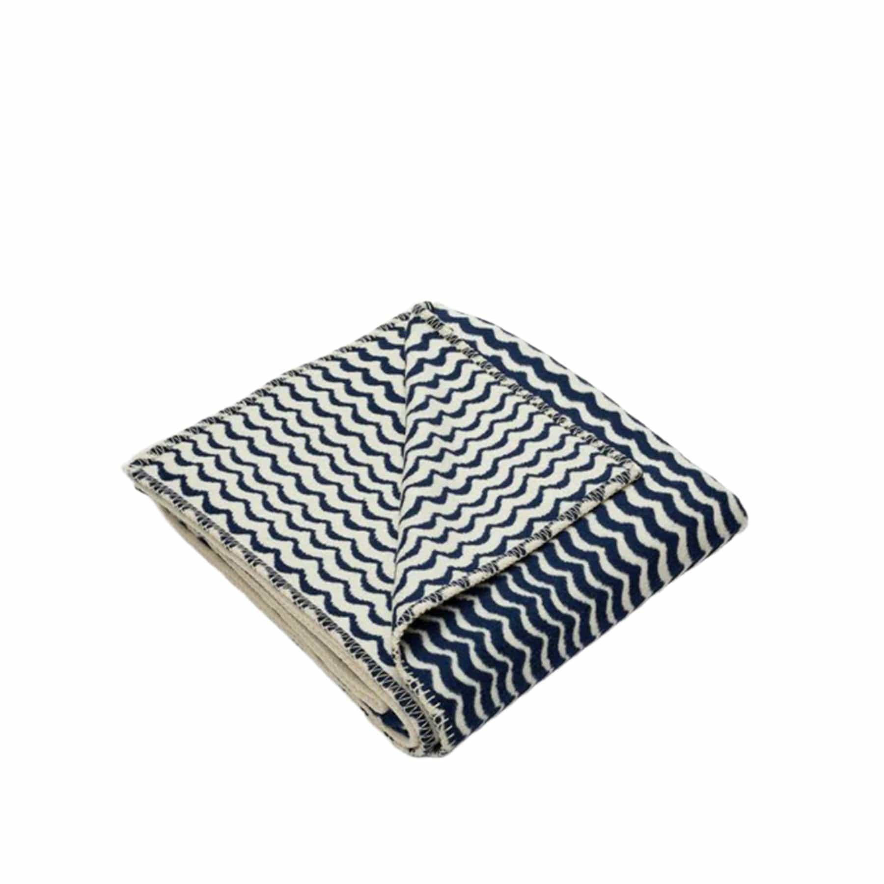 Navy swell recycled cotton blanket