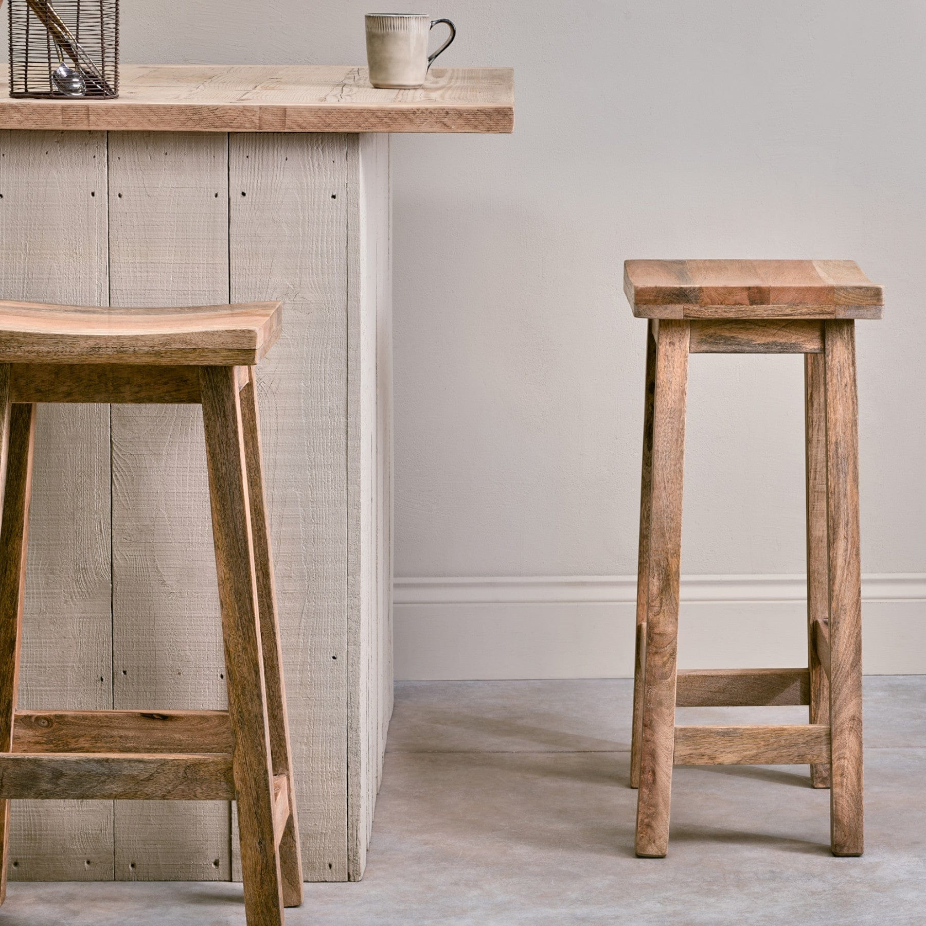 Ambi wooden stool - tall