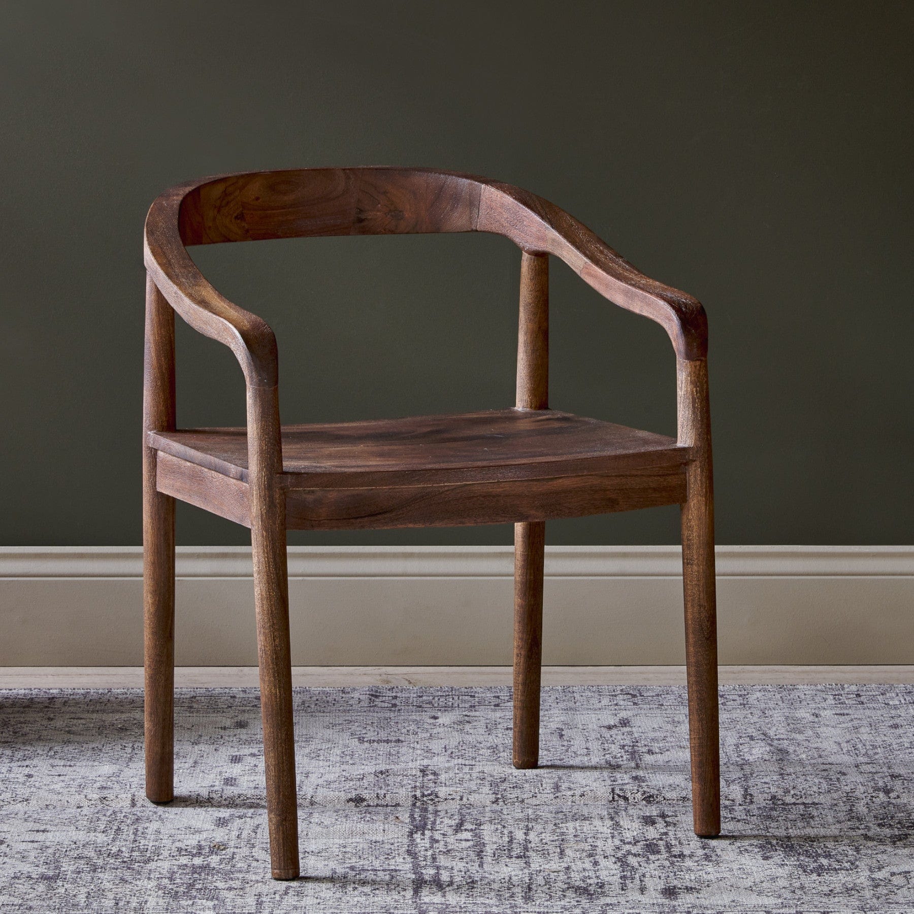 Anbu acacia dining chair - washed walnut