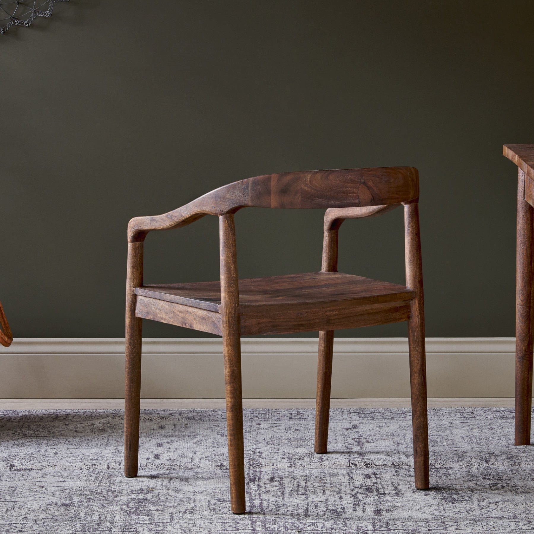 Anbu acacia dining chair - washed walnut